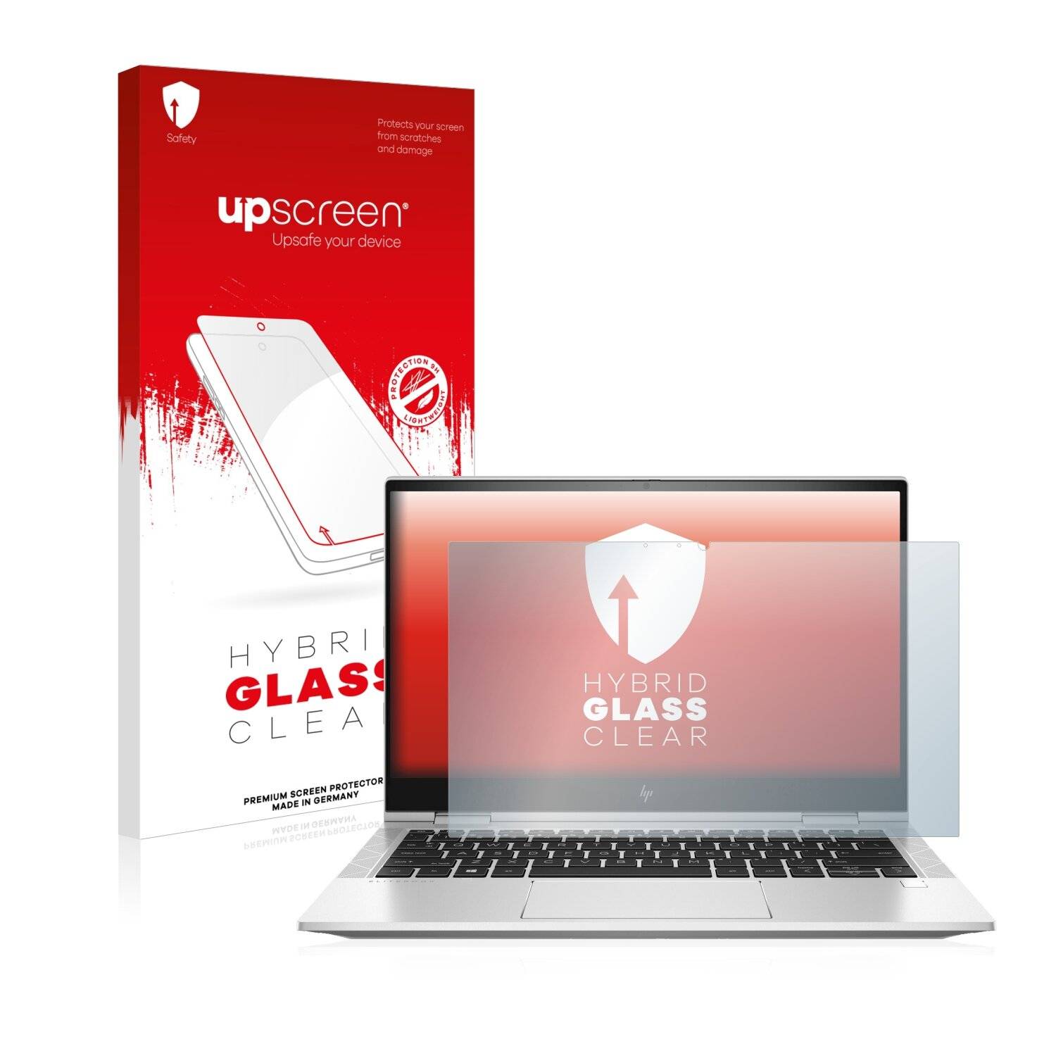 upscreen Hybrid Glass Clear Premium Schutzglas Folie für HP EliteBook 830 G7