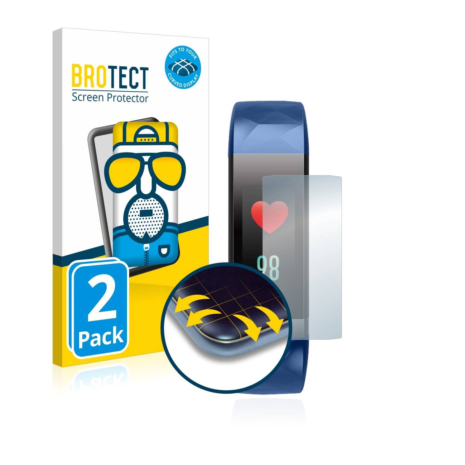 2x BROTECT Flex Matte Full-Cover Displayschutzfolie für Letscom