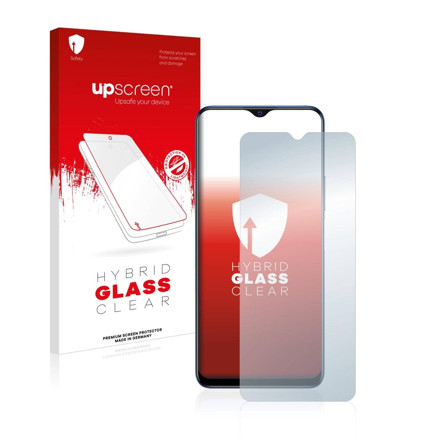 upscreen Hybrid Glass Clear Premium Schutzglas Folie für Vivo