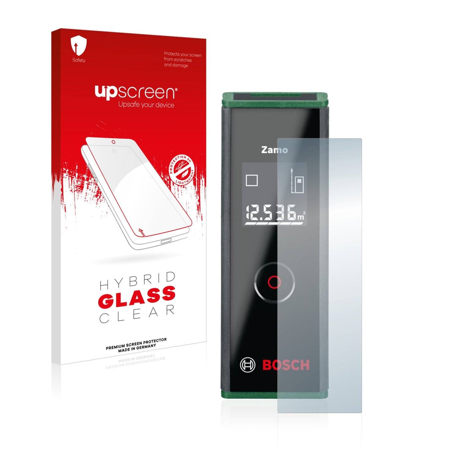 upscreen Hybrid Glass Clear Premium Schutzglas Folie für Bosch Zamo