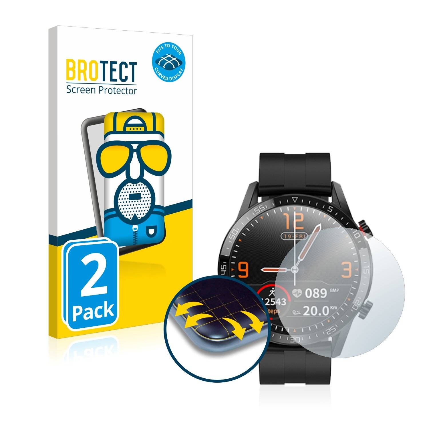 2x BROTECT Flex Matte Full-Cover Displayschutzfolie für Jpantech