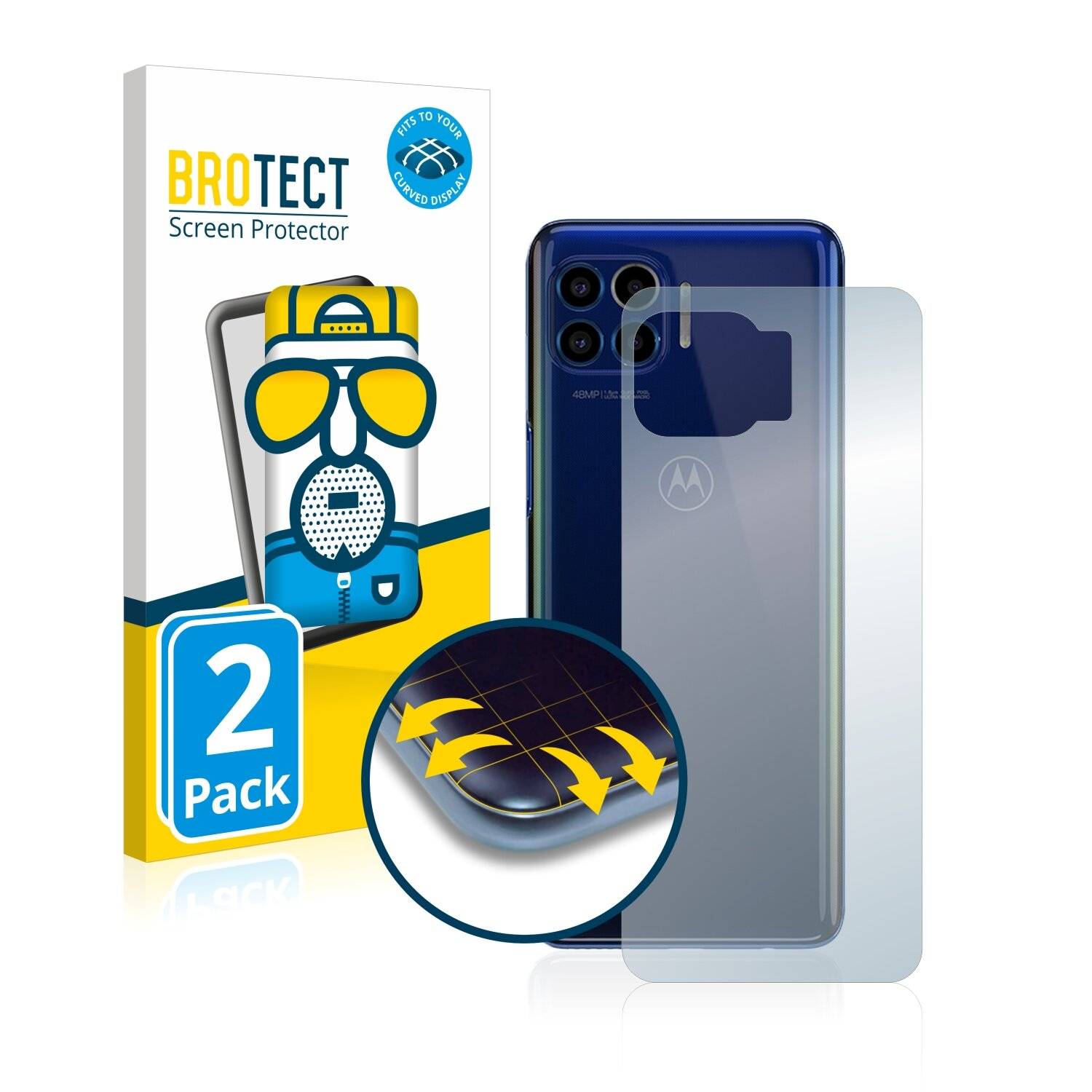 2x BROTECT Flex Matte Full-Cover Displayschutzfolie für Motorola One 5G