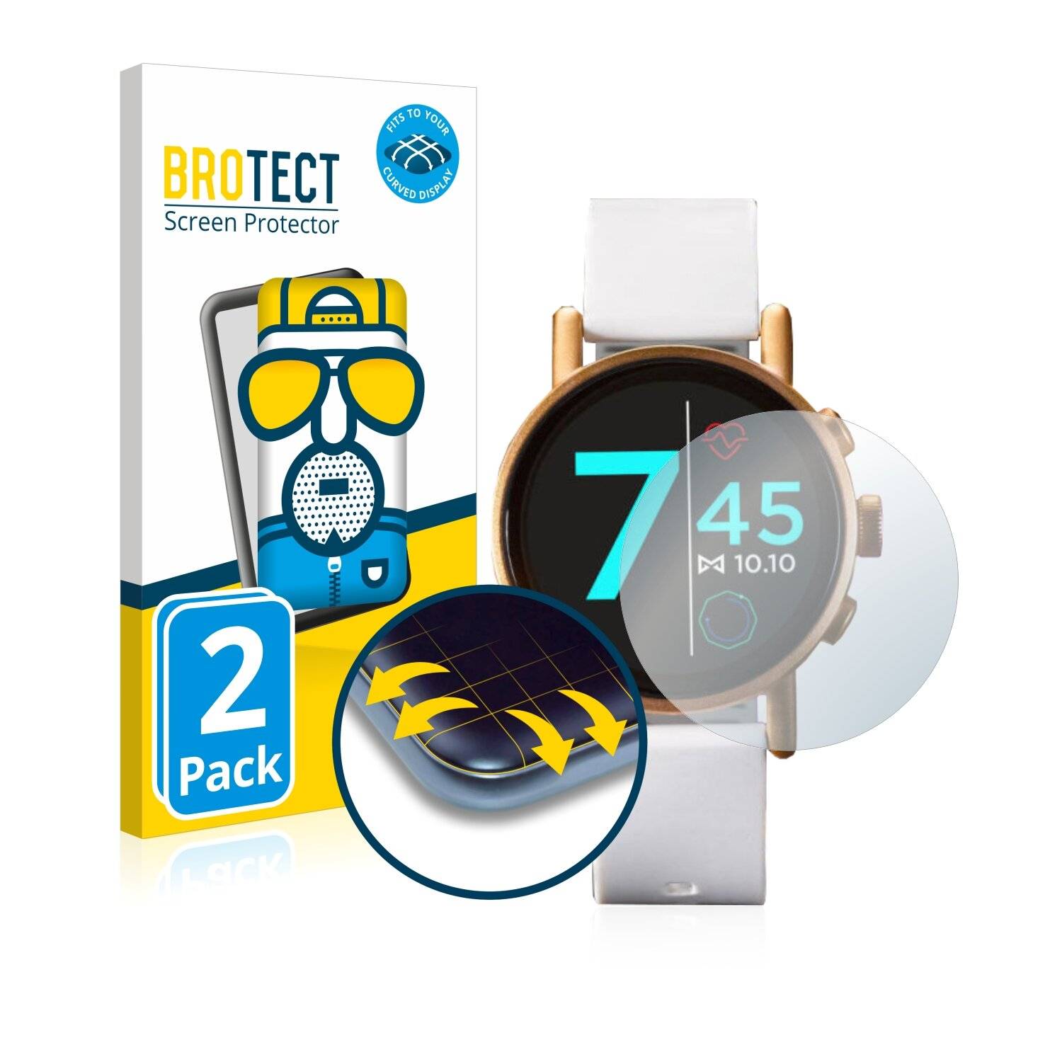 2x BROTECT Flex Matte Full-Cover Displayschutzfolie für Misfit Vapor