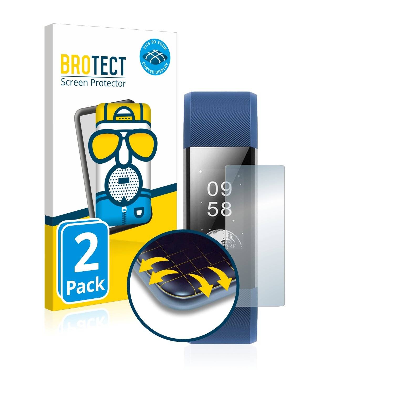 2x BROTECT Flex Matte Full-Cover Displayschutzfolie für Letsfit