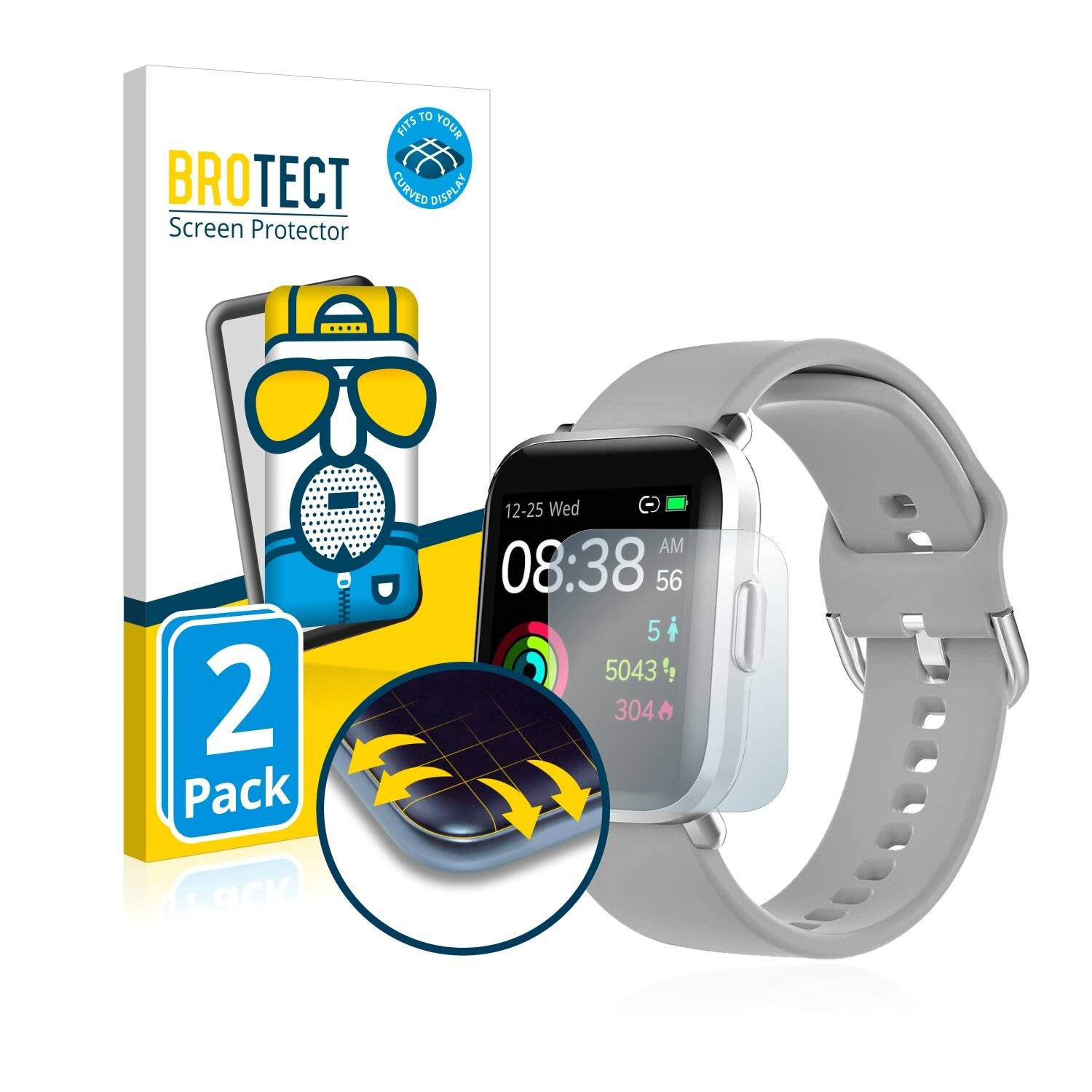 2x BROTECT Flex Matte Full-Cover Displayschutzfolie für Kungix