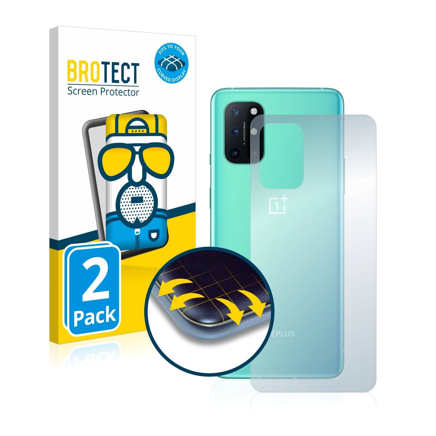 2x BROTECT Flex Matte Full-Cover Displayschutzfolie für OnePlus 8T