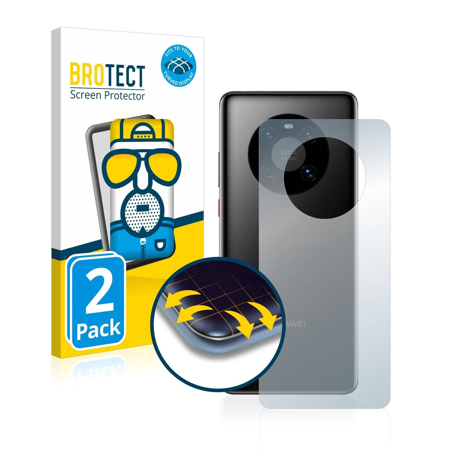 2x BROTECT Flex Matte Full-Cover Displayschutzfolie für Huawei Mate 40 5G
