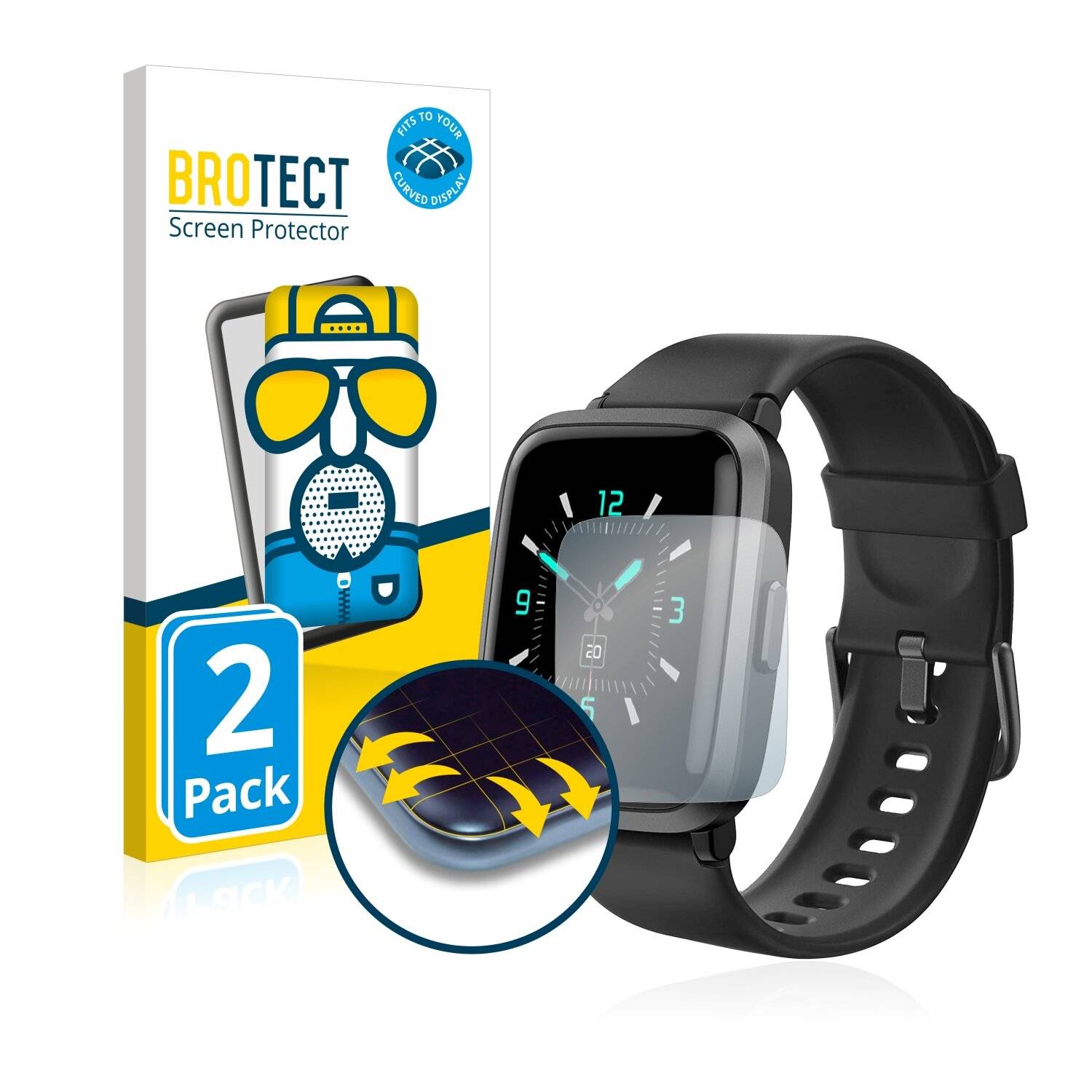 2x BROTECT Flex Matte Full-Cover Displayschutzfolie für Aikela