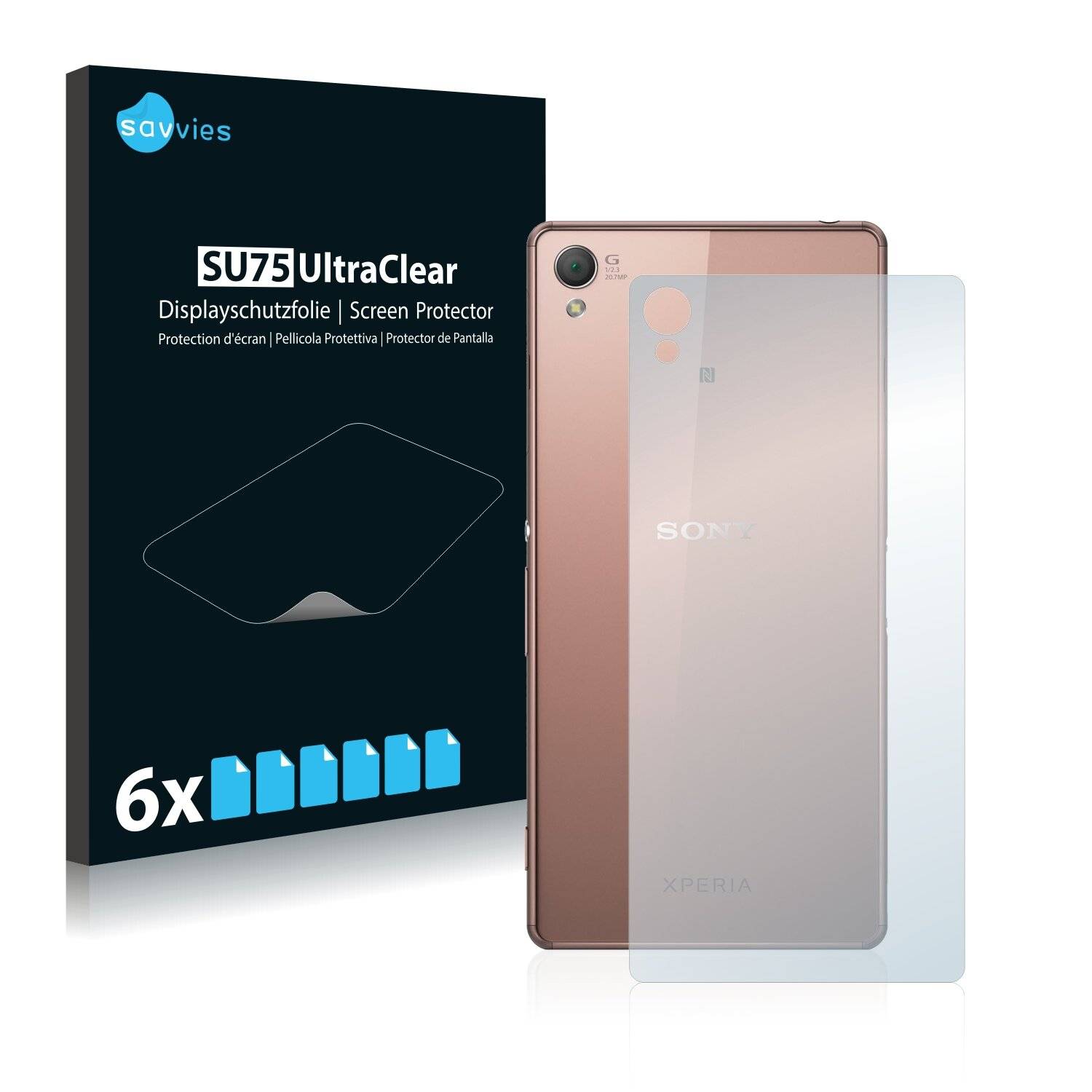 6x Savvies SU75 Displayschutzfolie für Sony Xperia Z3 D6653