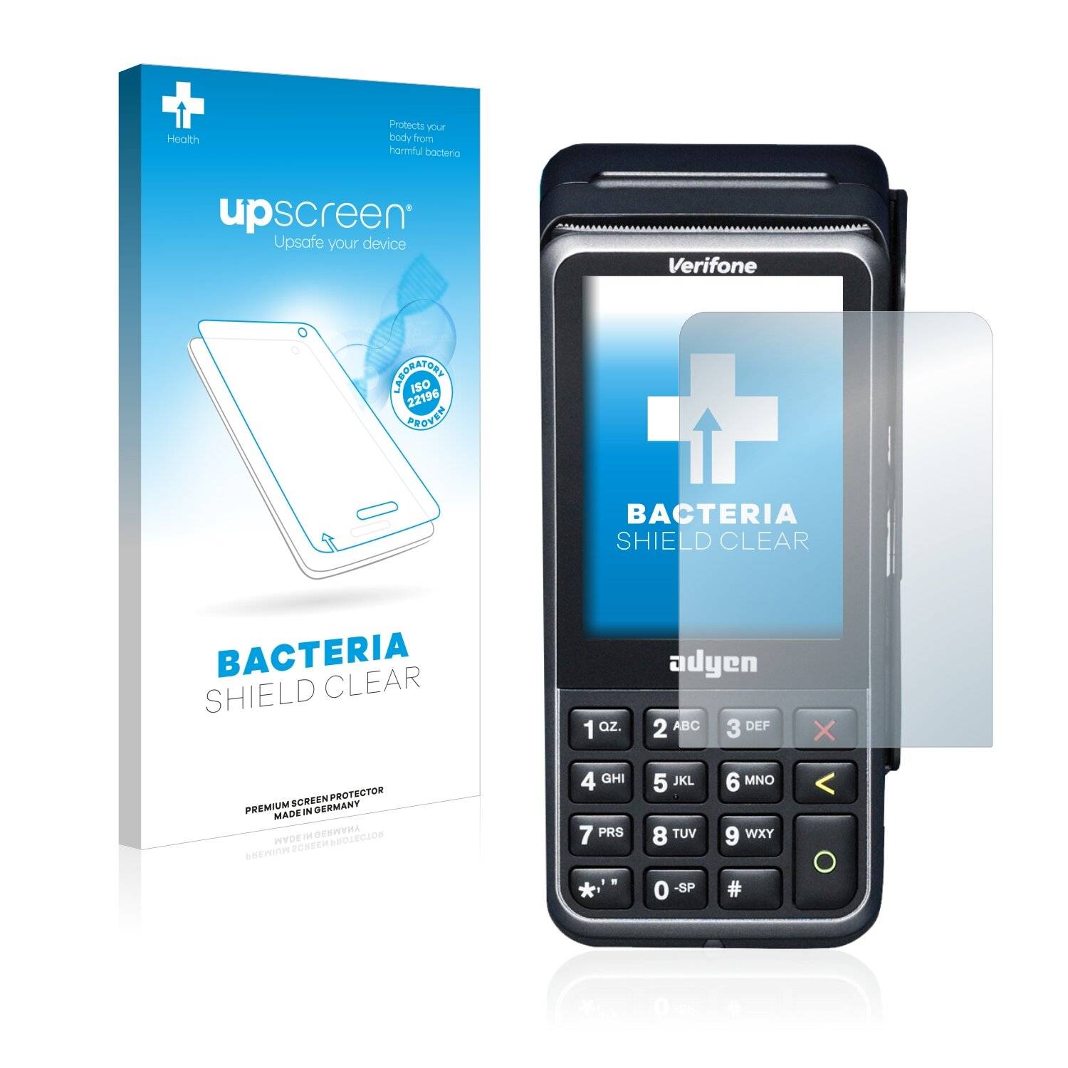 upscreen Bacteria Shield Clear Premium Antibakterielle Displayschutzfolie für Verifone