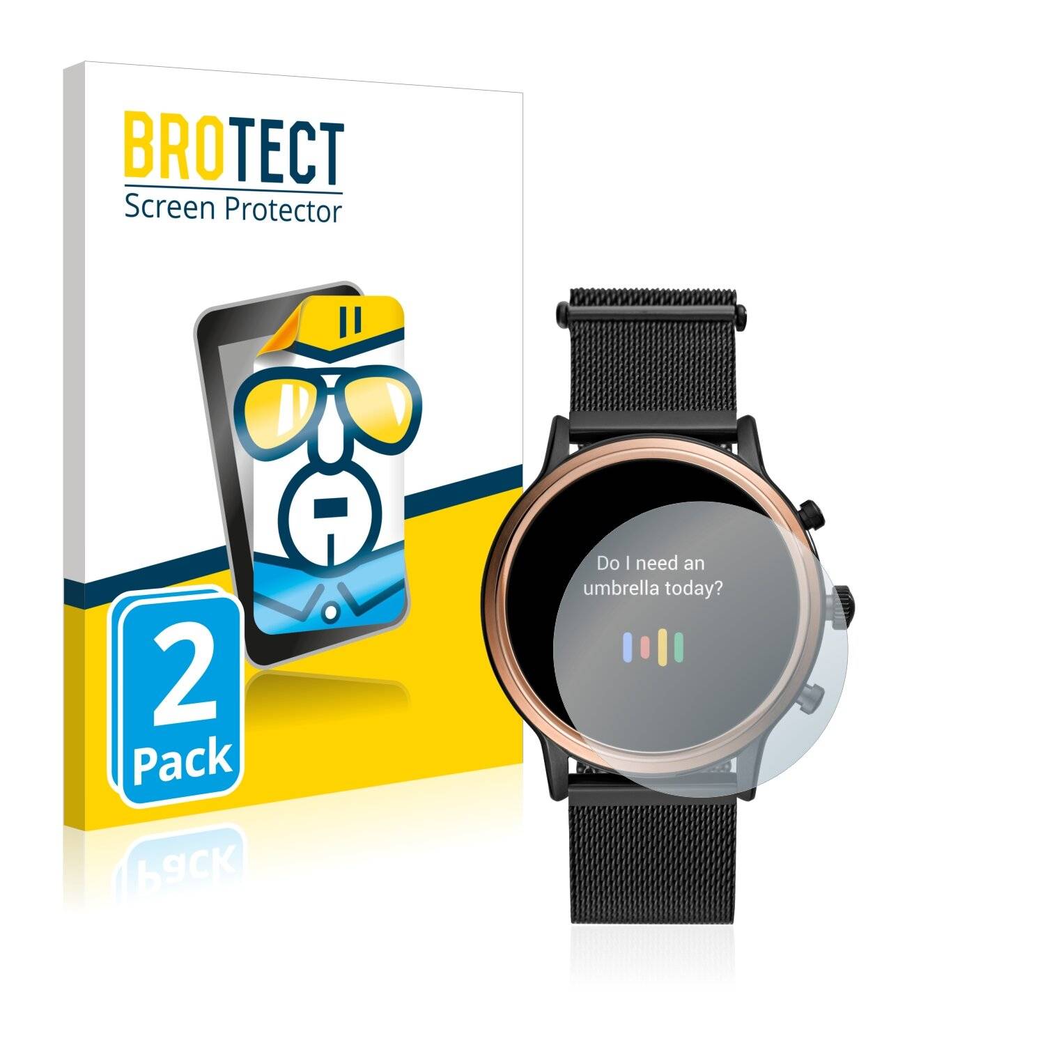2x BROTECT HD-Clear Displayschutzfolie für Fossil Julianna HR