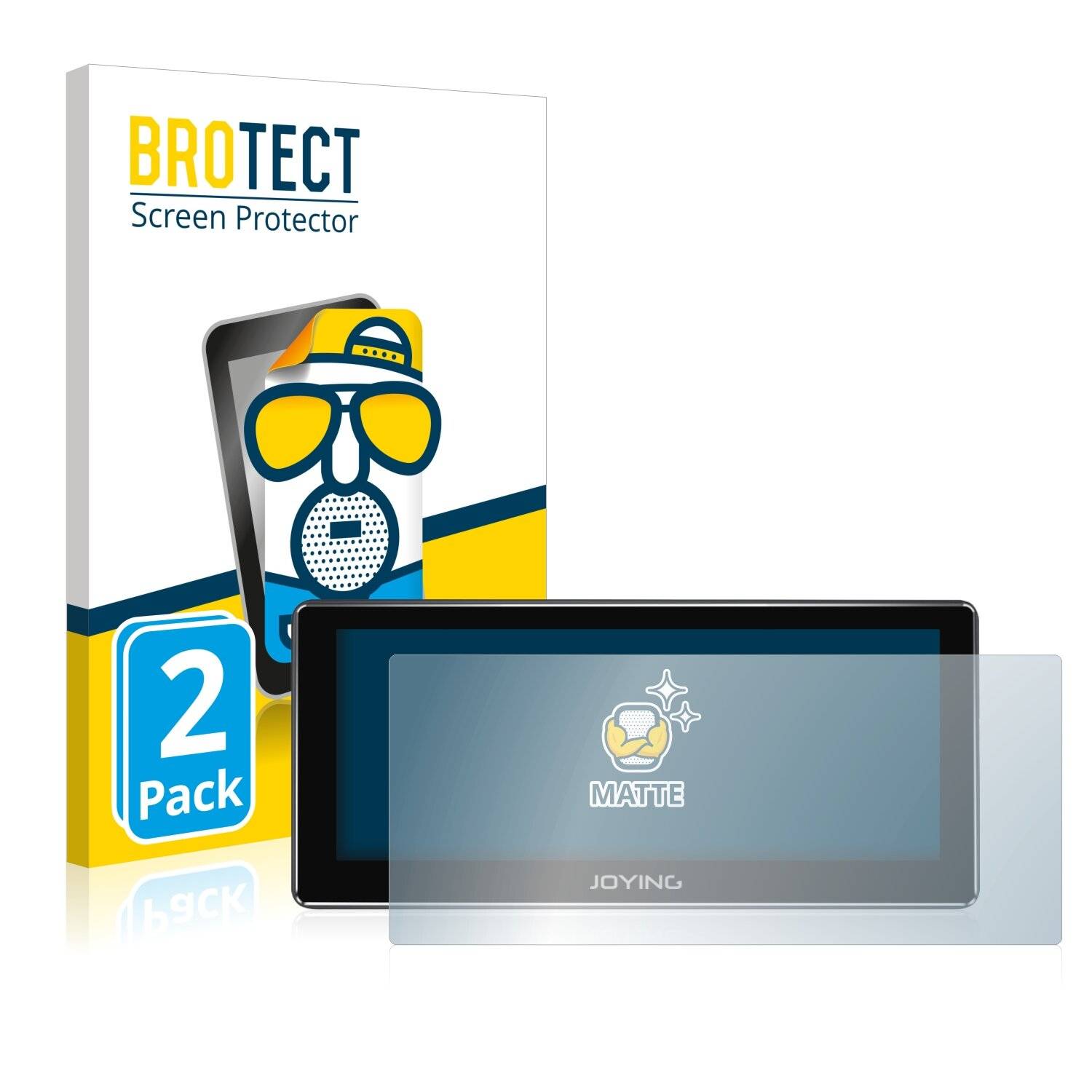 2x BROTECT Matte Displayschutzfolie für Joying 4G Car Radio 8.8 - Entspiegelt,