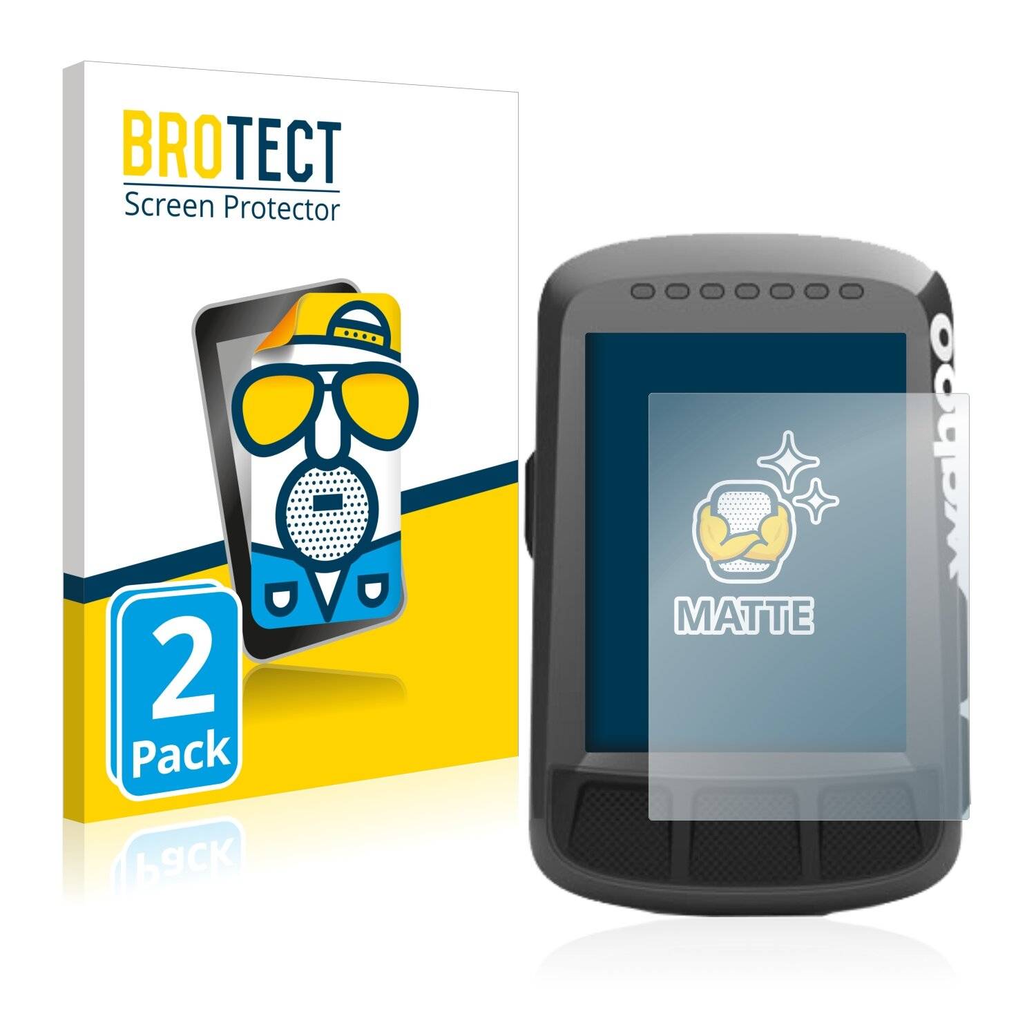 2x BROTECT Matte Displayschutzfolie für Wahoo Elemnt Bolt GPS - Entspiegelt,