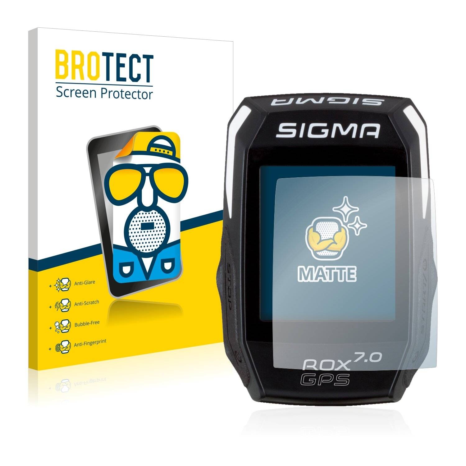 2x BROTECT Matte Displayschutzfolie für Sigma ROX GPS 7.0 - Entspiegelt,
