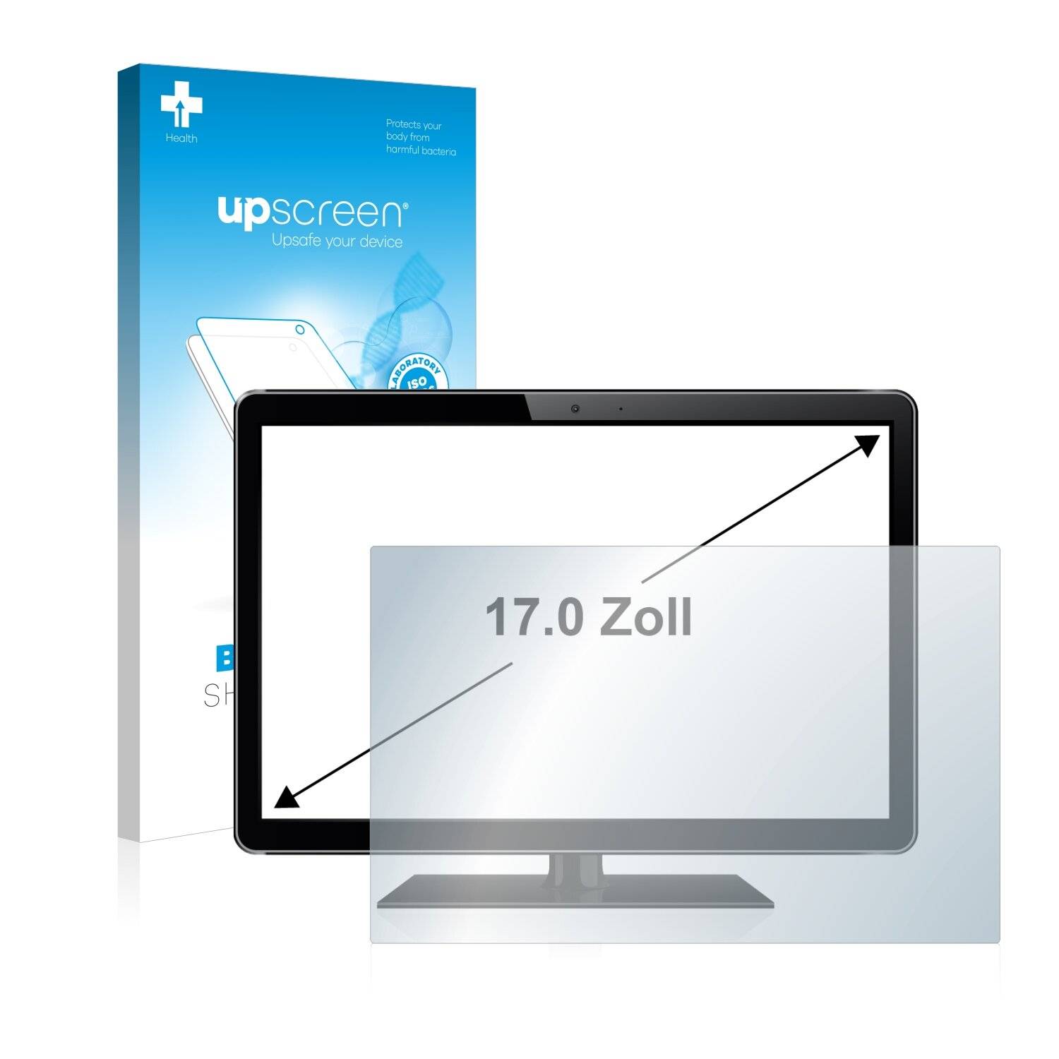 upscreen Bacteria Shield Clear Premium Antibakterielle Displayschutzfolie für Kassensysteme