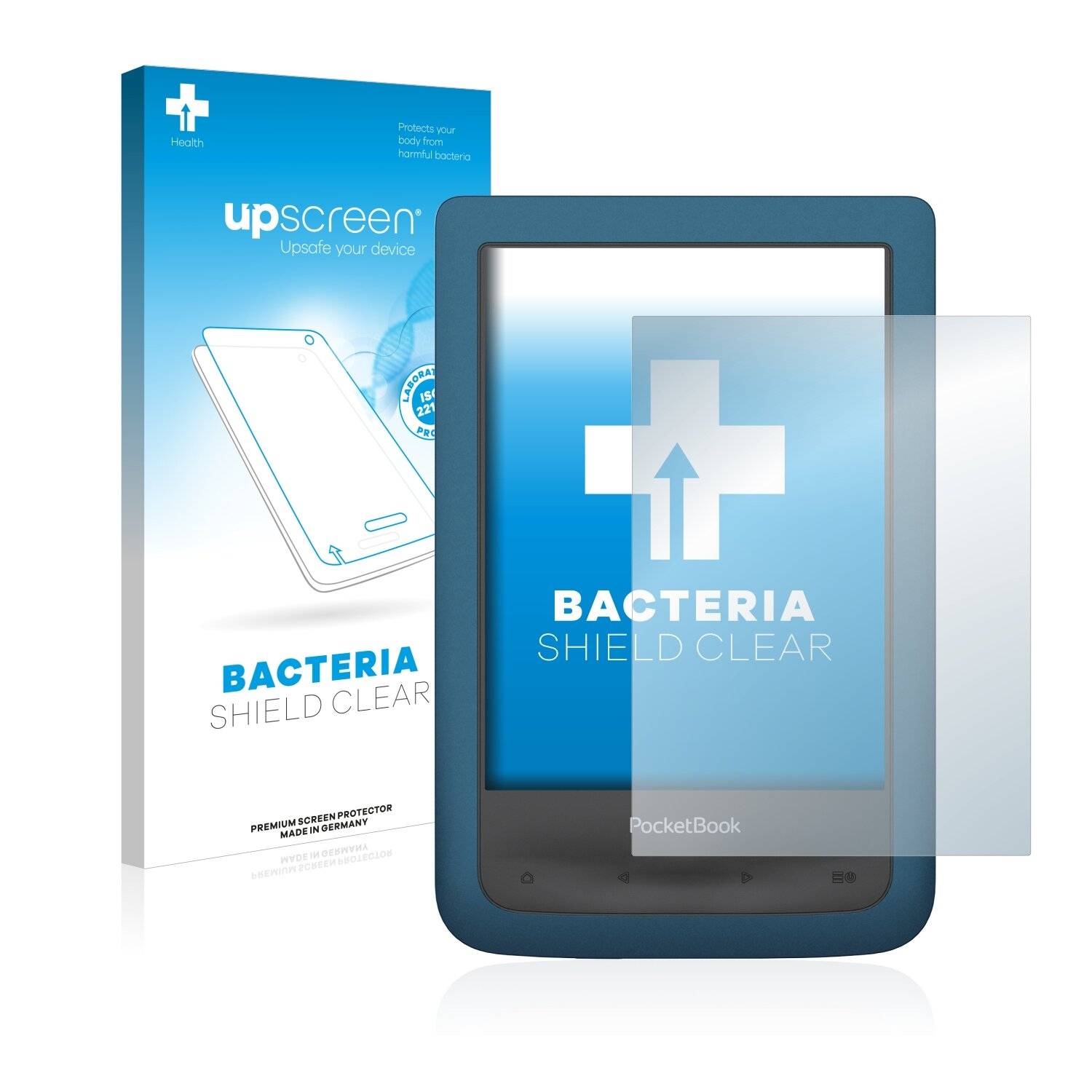 upscreen Bacteria Shield Clear Premium Antibakterielle Displayschutzfolie für Pocketbook