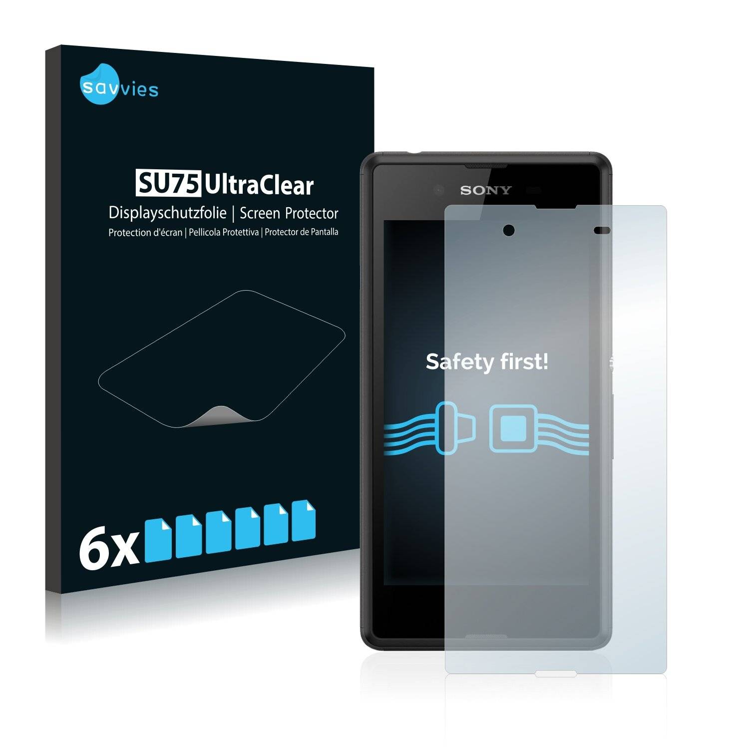 6x Savvies SU75 Displayschutzfolie für Sony Xperia E3 Dual