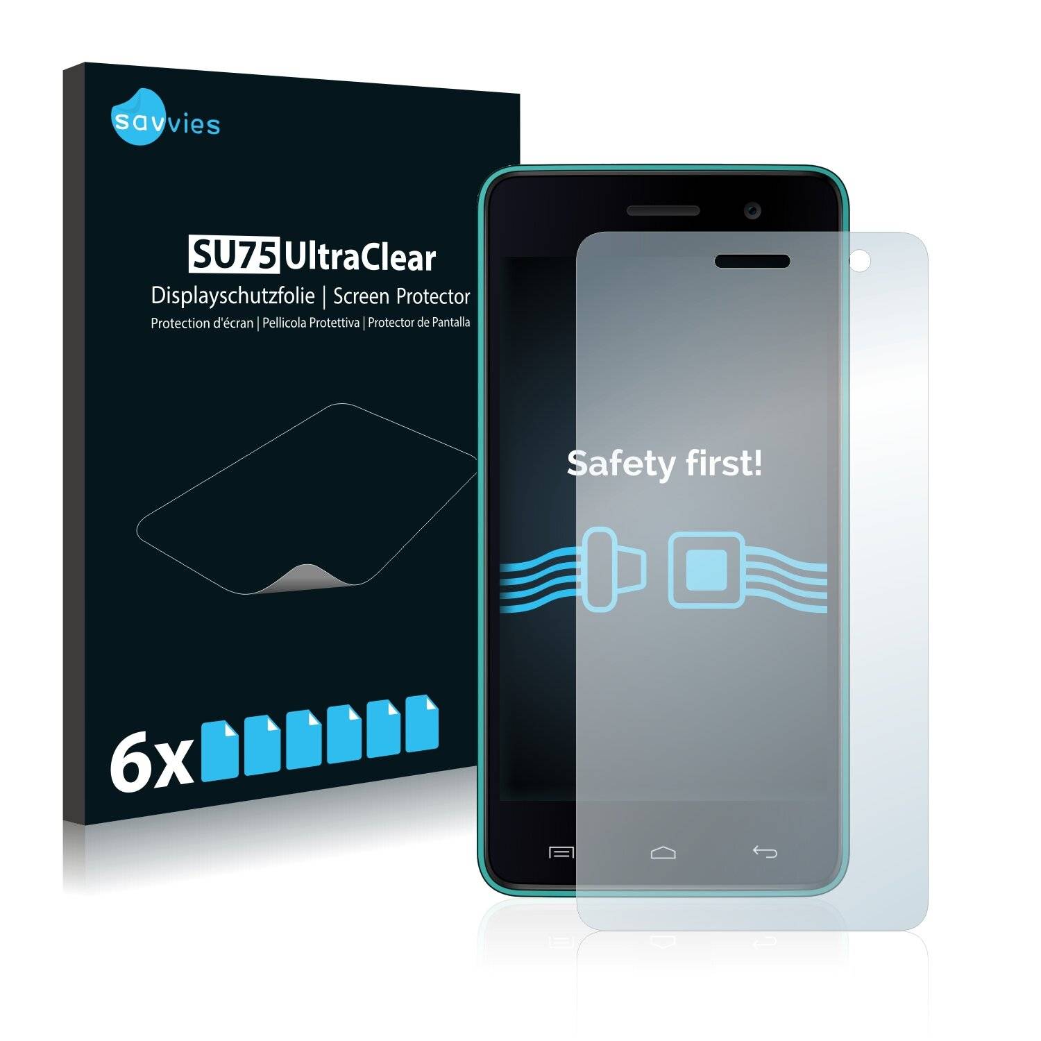 6x Savvies SU75 Displayschutzfolie für Micromax Unite 2