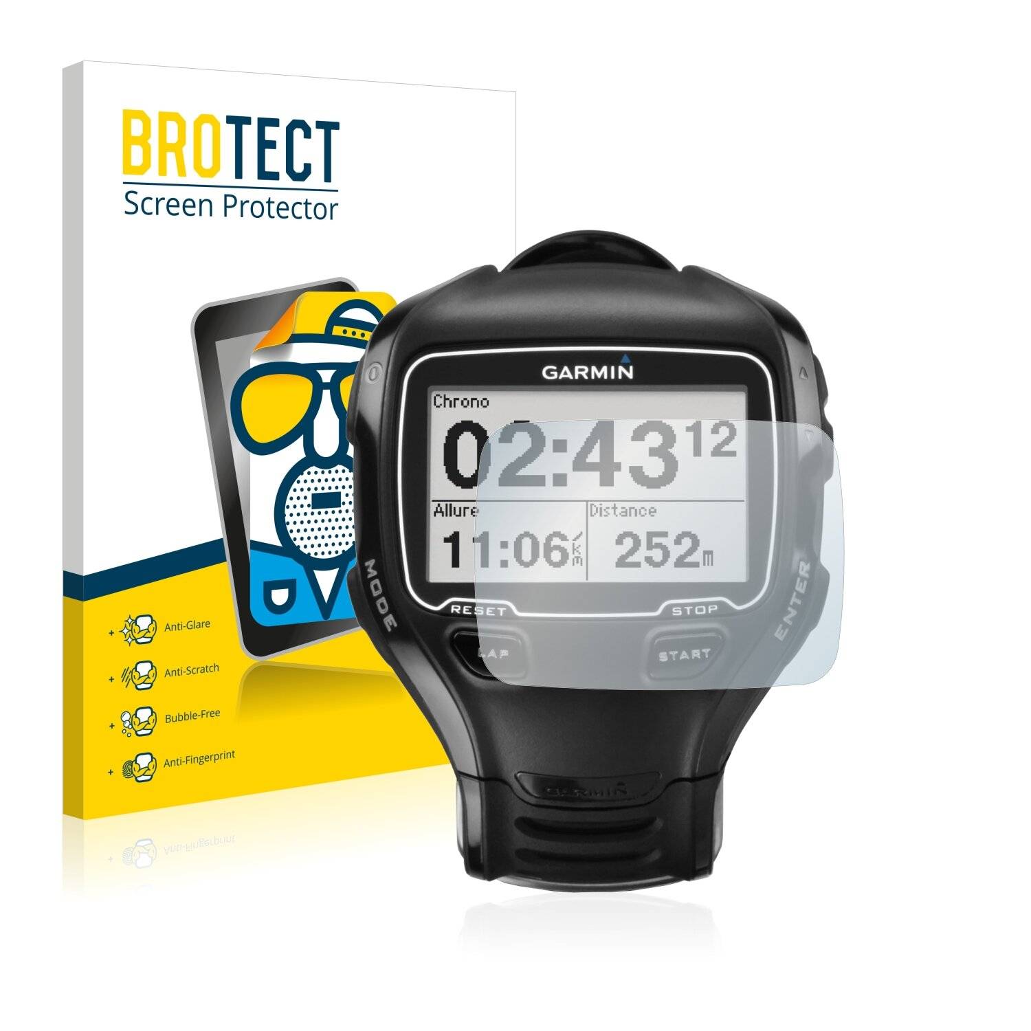 2x BROTECT Matte Displayschutzfolie für Garmin Forerunner 910XT - Entspiegelt,