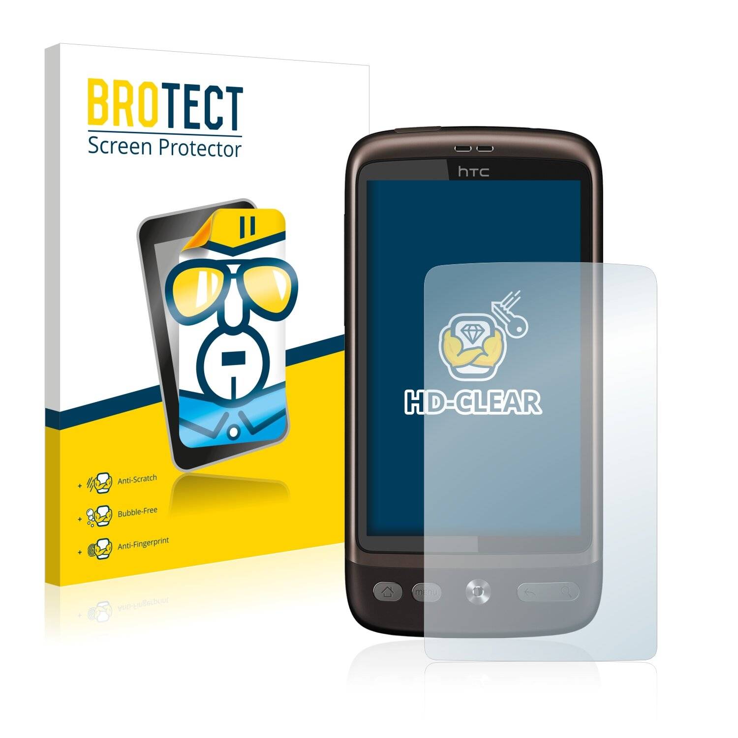 2x BROTECT HD-Clear Displayschutzfolie für HTC