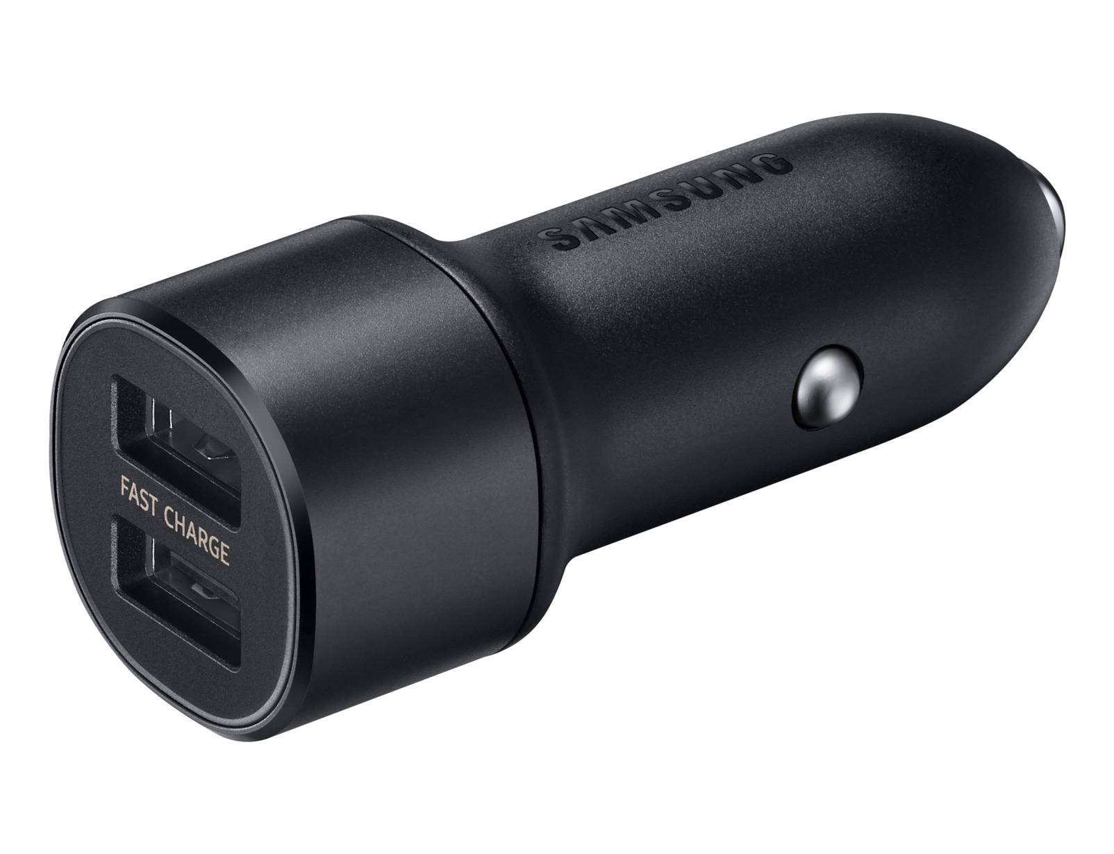 Schwarzer Samsung Dual-USB-Kfz-Ladegerätadapter mit 