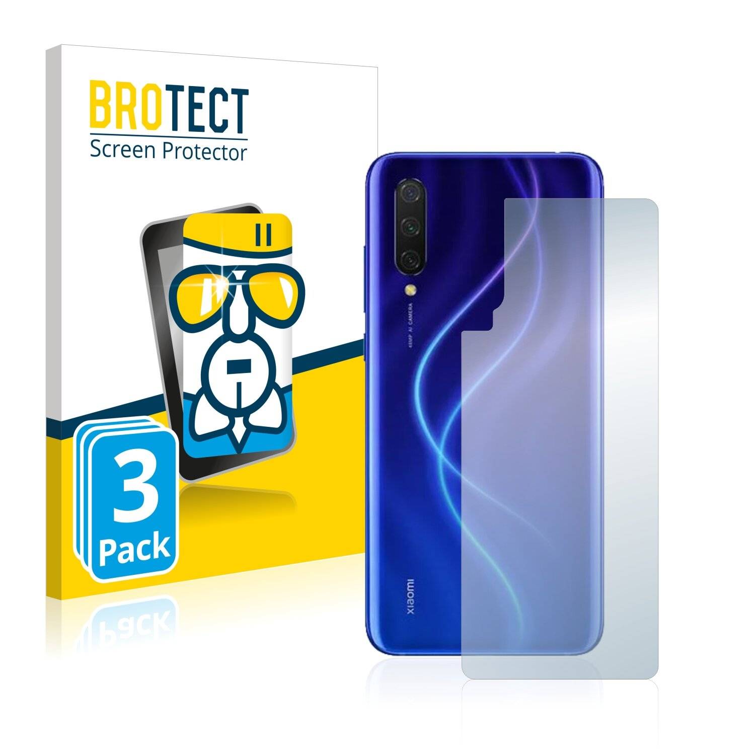 3x BROTECT AirGlass Schutzglas Folie für Xiaomi Mi 9 Lite