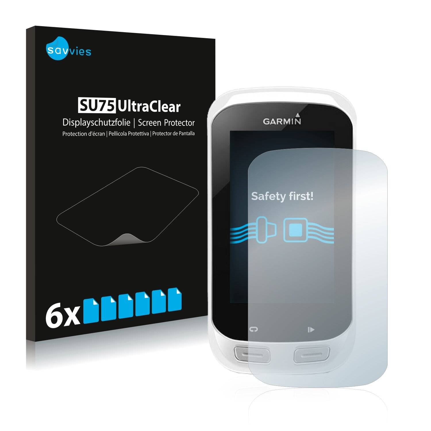 6x Savvies SU75 Displayschutzfolie für Garmin Edge Explore