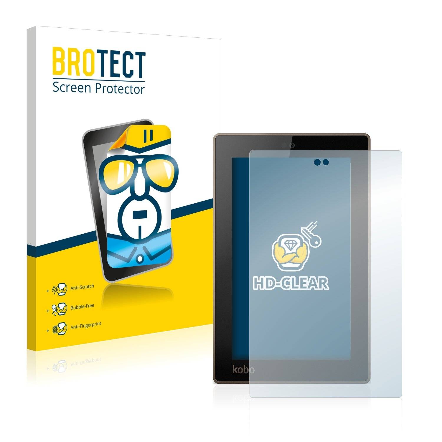 2x BROTECT HD-Clear Displayschutzfolie für Kobo Arc