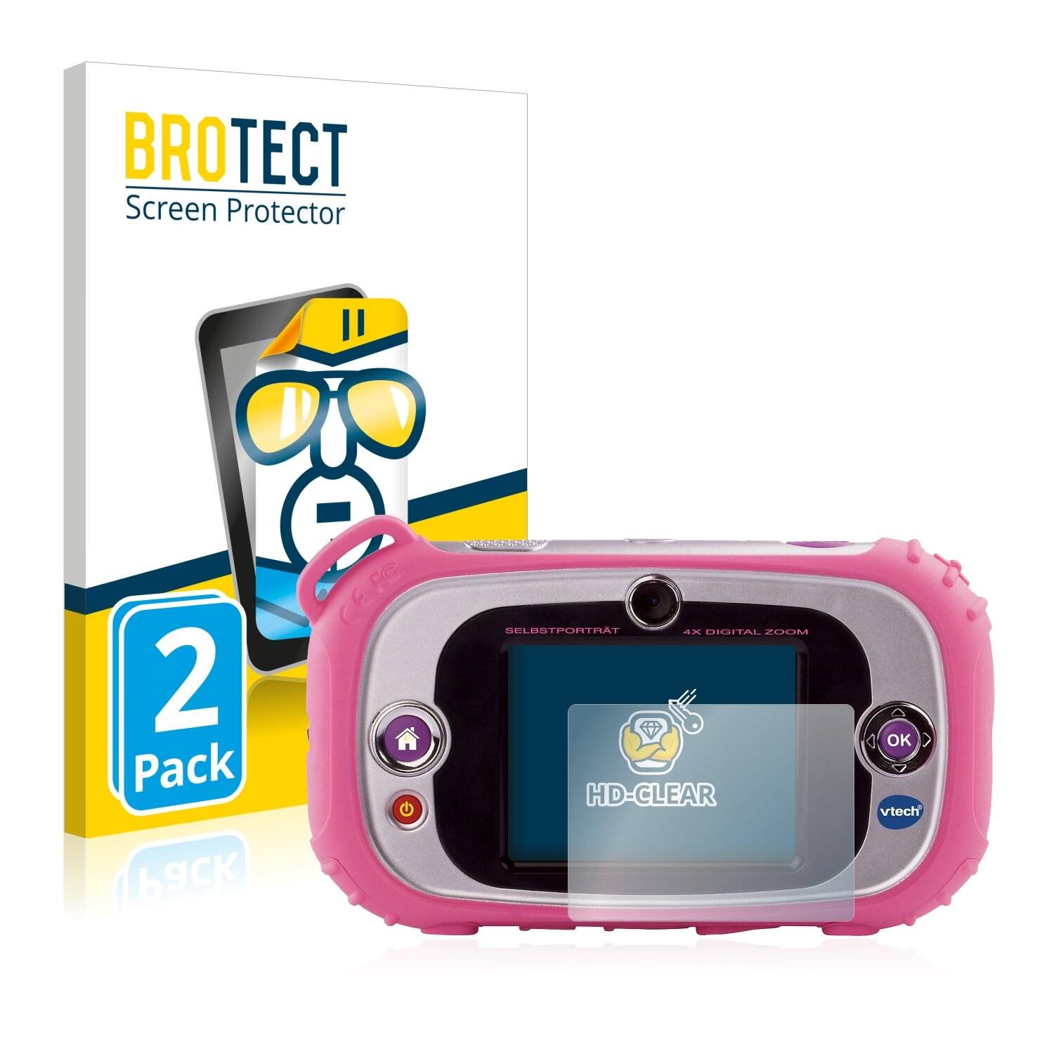 2x BROTECT HD-Clear Displayschutzfolie für Vtech Kidizoom Touch