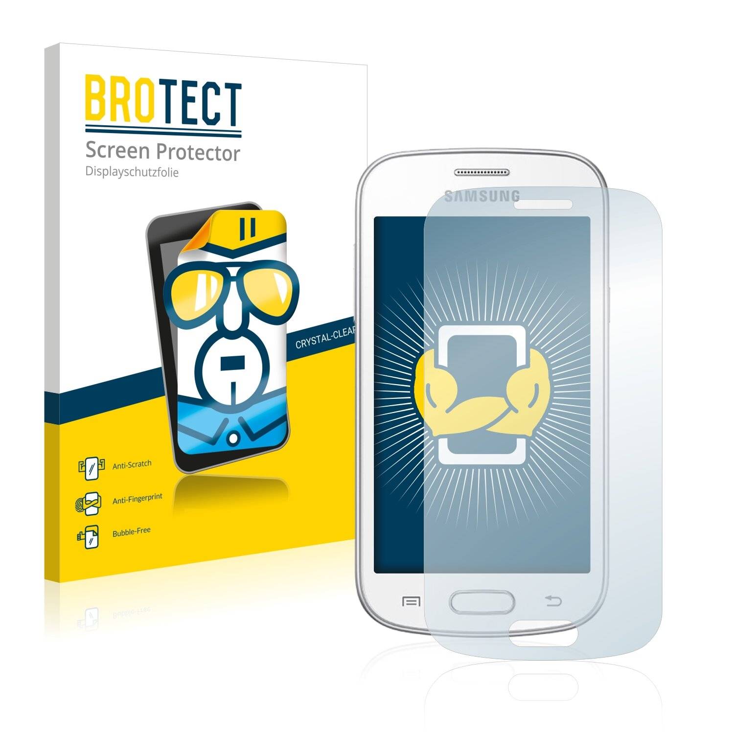 2x BROTECT HD-Clear Displayschutzfolie für Samsung Galaxy Trend