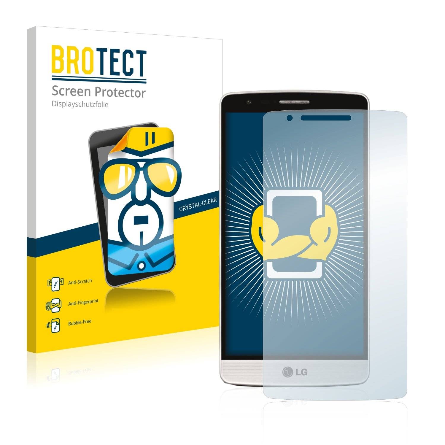 2x BROTECT HD-Clear Displayschutzfolie für LG G3 S
