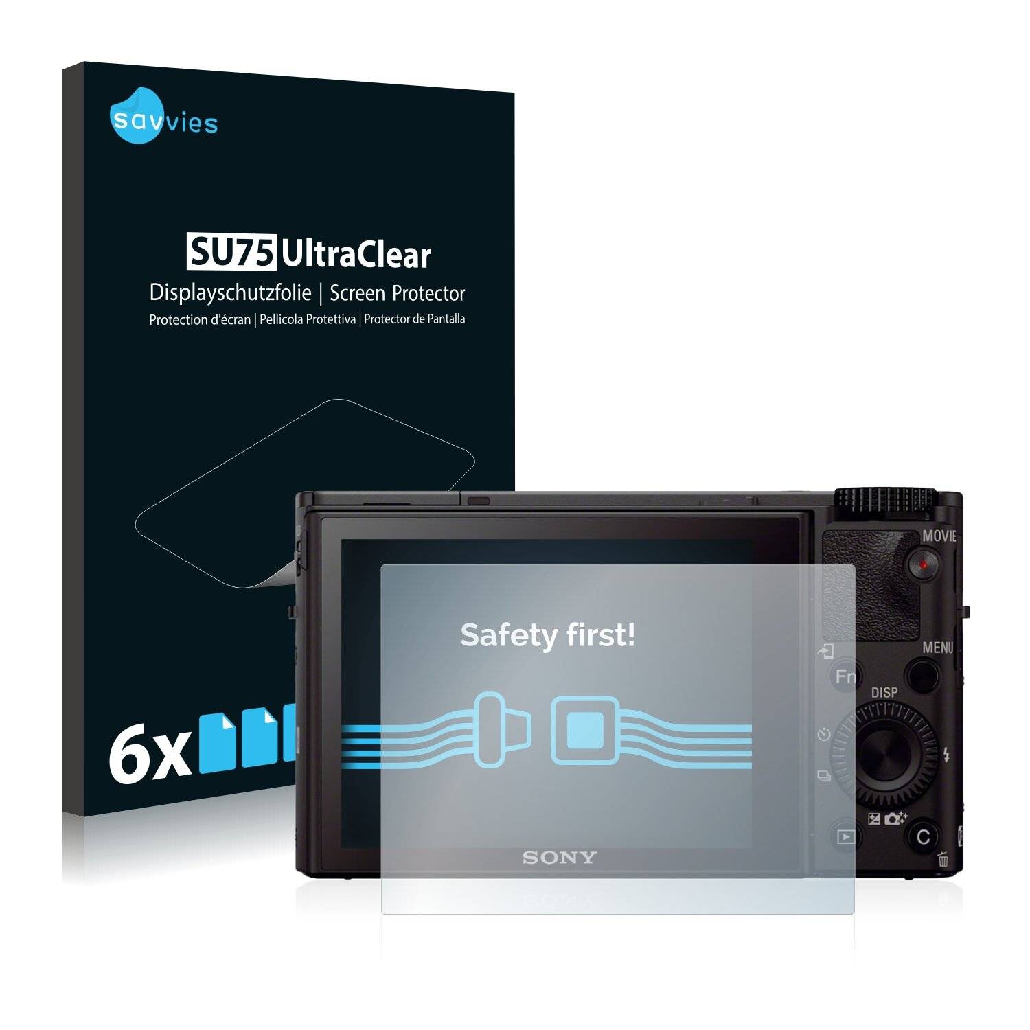 6x Savvies SU75 Displayschutzfolie für Sony Cyber-Shot DSC-RX100