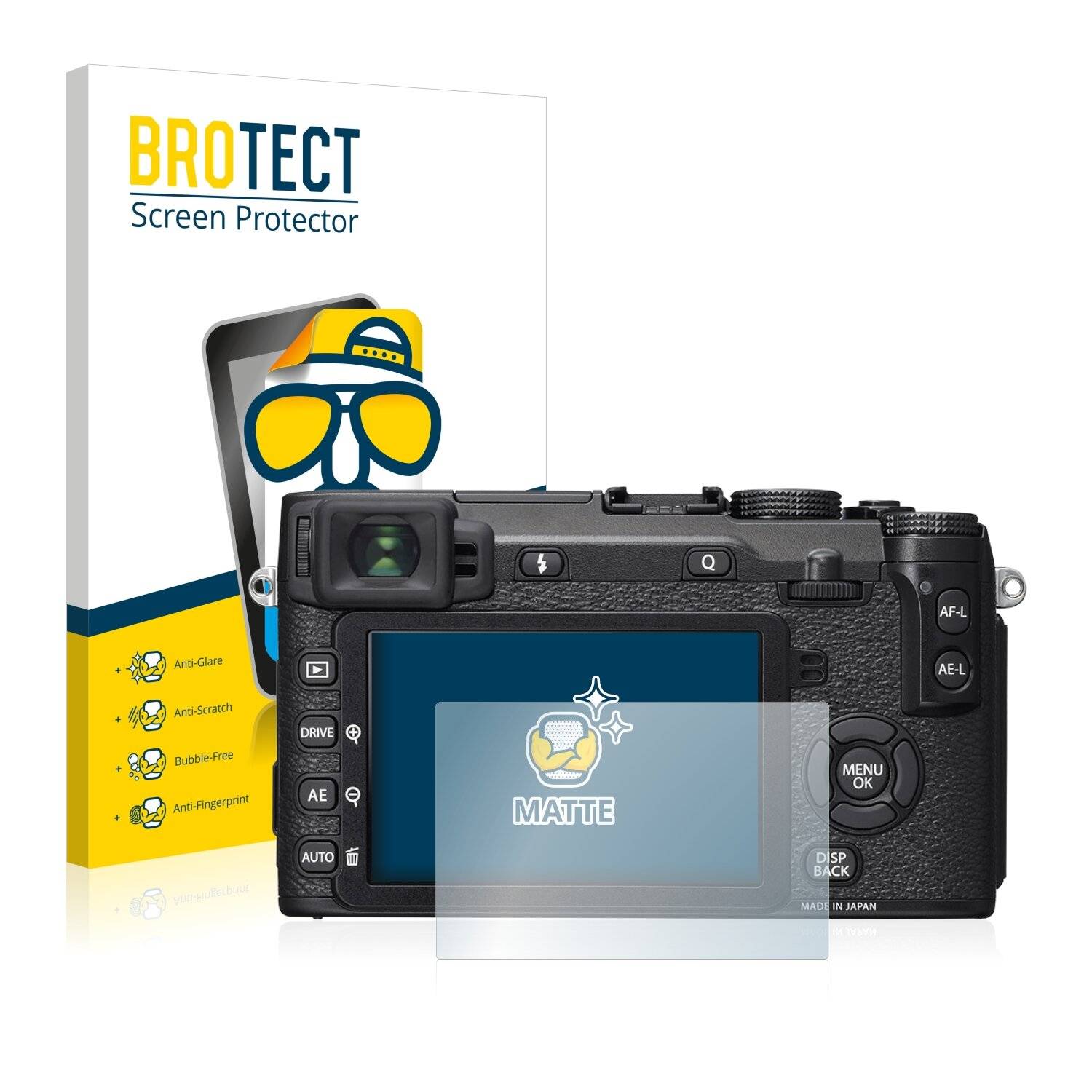 2x BROTECT Matte Displayschutzfolie für Fujifilm X-E2S - Entspiegelt,