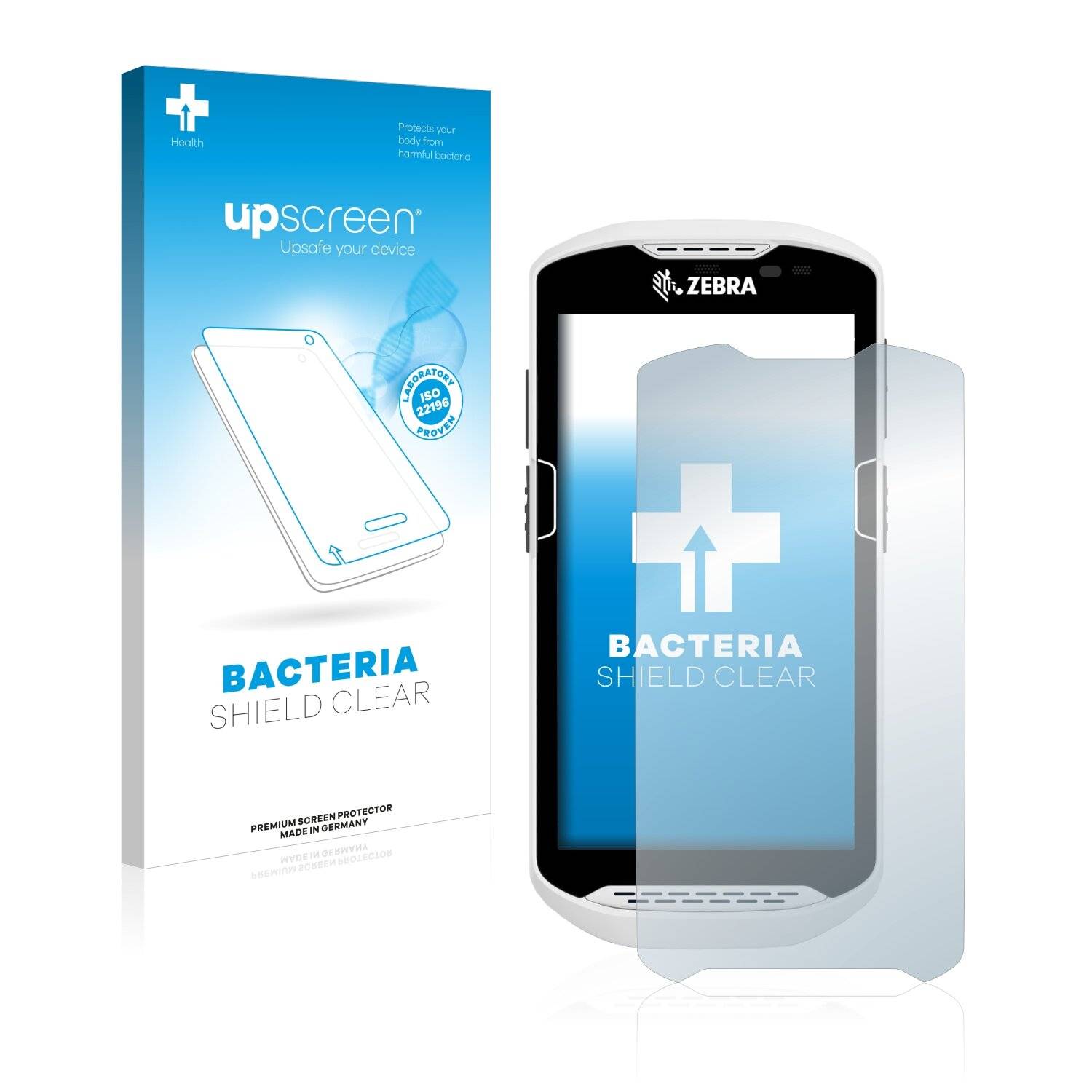 upscreen Bacteria Shield Clear Premium Antibakterielle Displayschutzfolie für Zebra