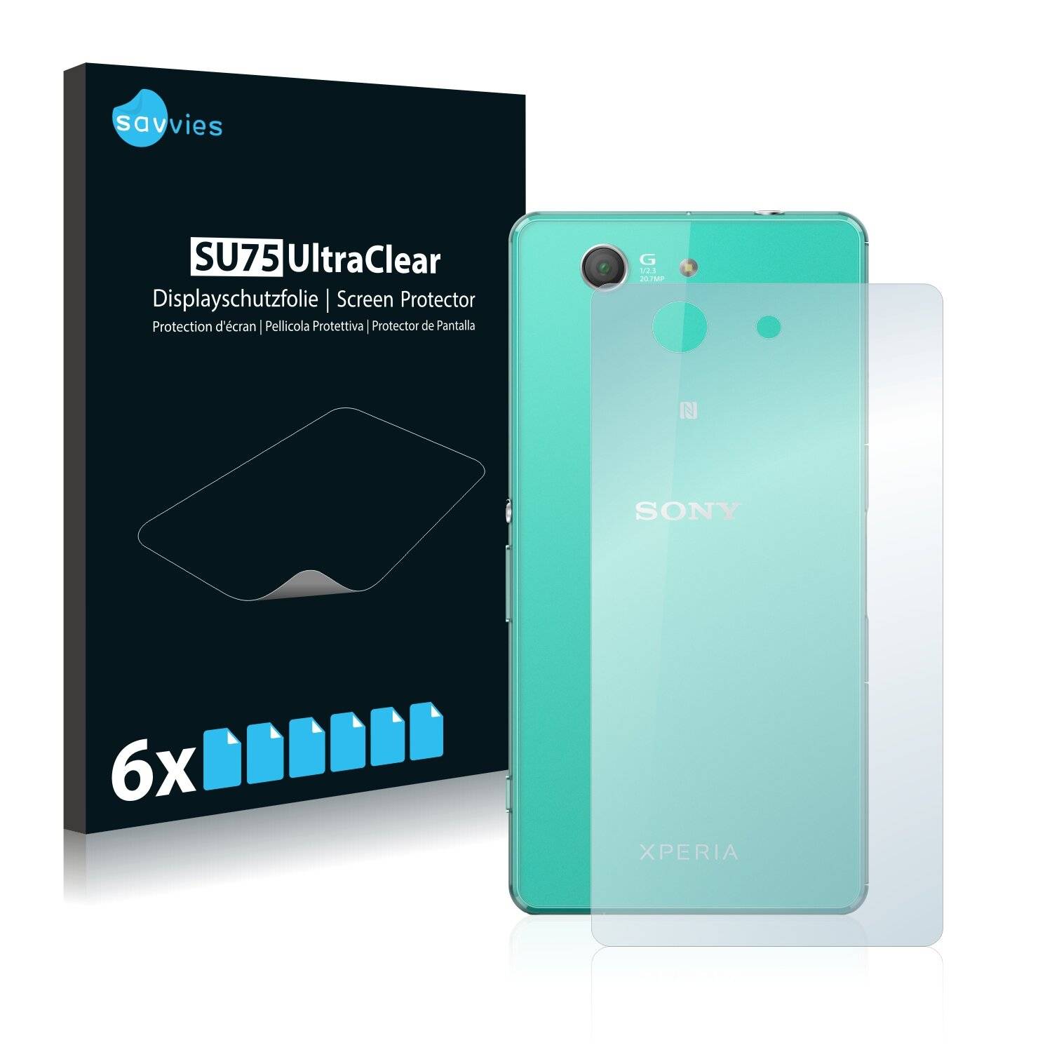 6x Savvies SU75 Displayschutzfolie für Sony Xperia Z3 Compact D5833