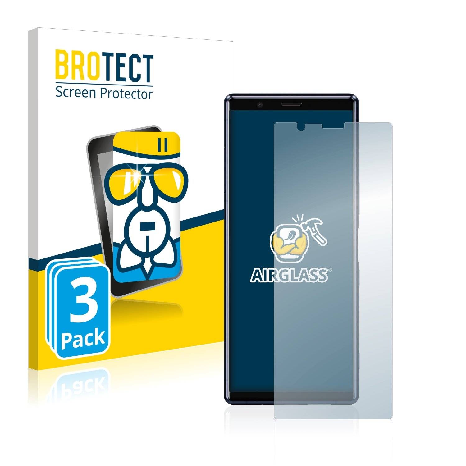 3x BROTECT AirGlass Schutzglas Folie für Sony Xperia