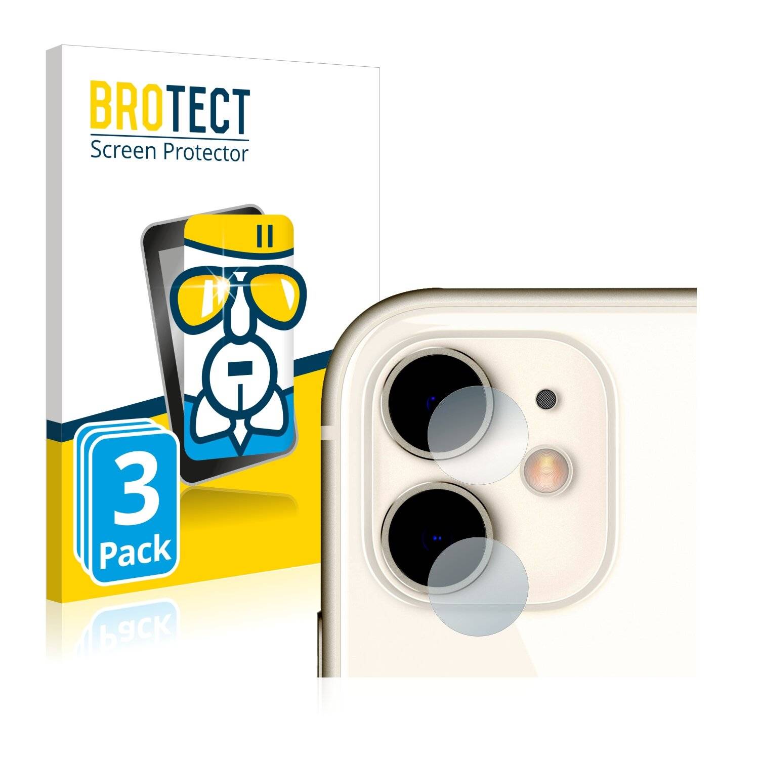 3x BROTECT AirGlass Schutzglas Folie für Apple iPhone 11 (NUR