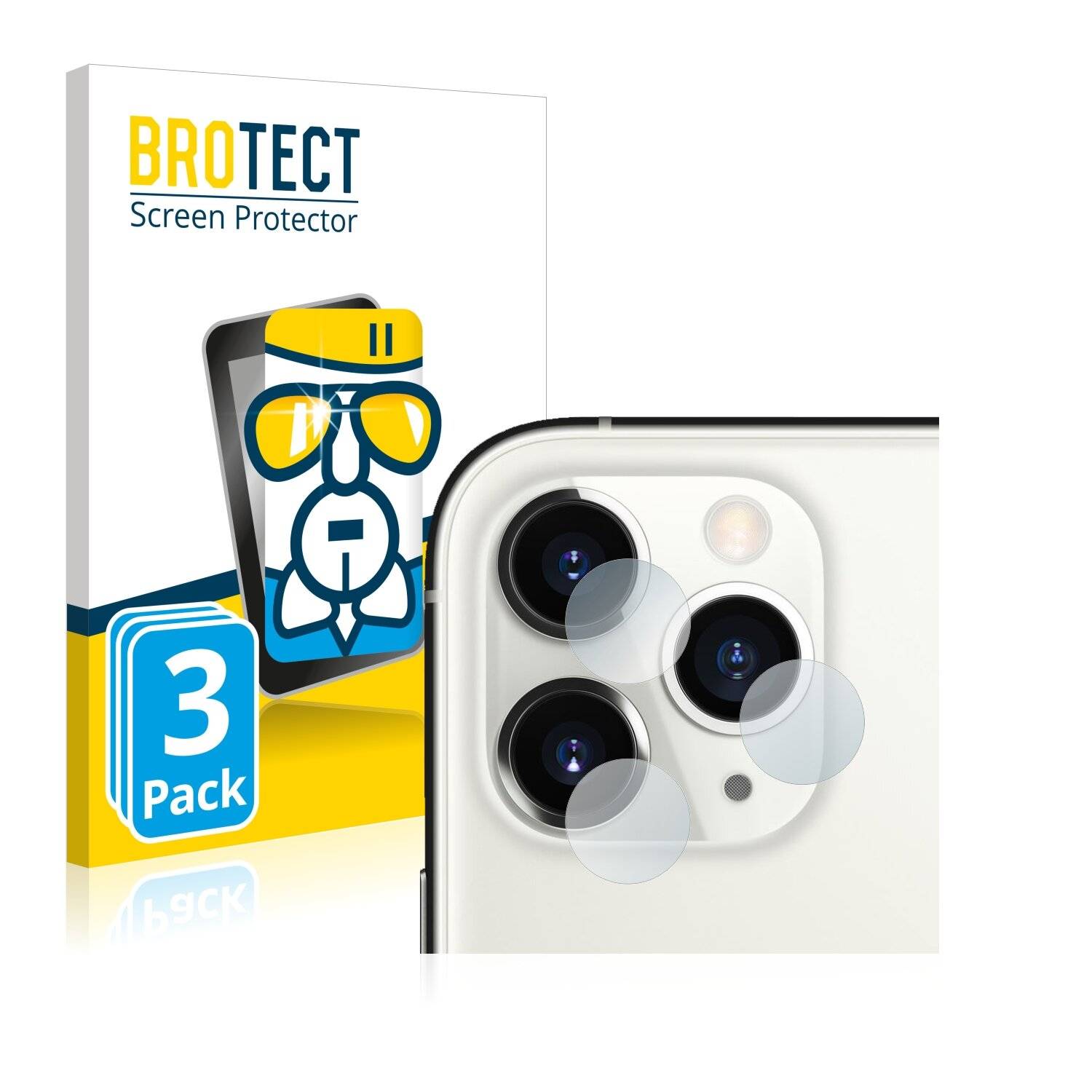 3x BROTECT AirGlass Schutzglas Folie für Apple iPhone 11 Pro (NUR