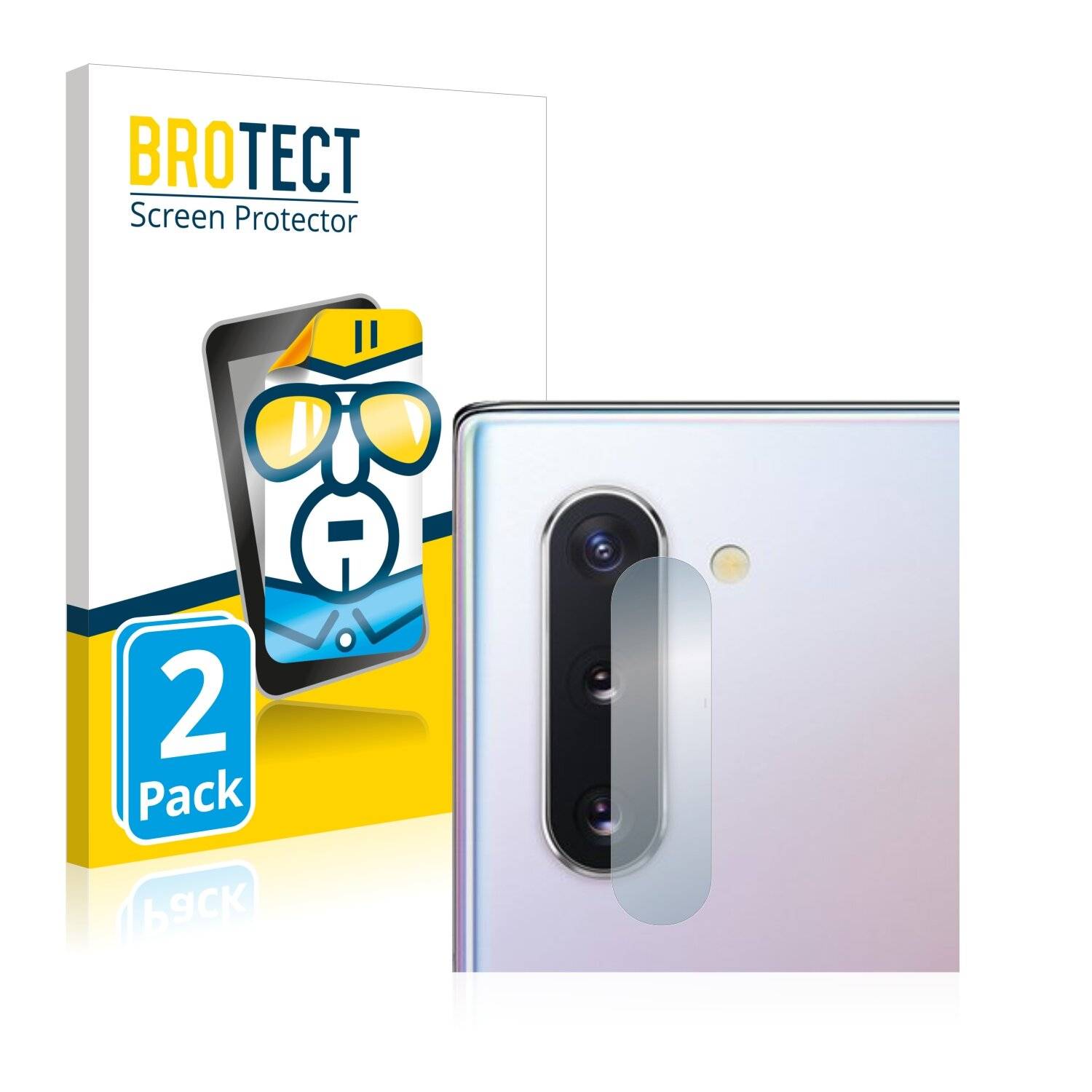 2x BROTECT HD-Clear Displayschutzfolie für Samsung Galaxy Note 10 (NUR