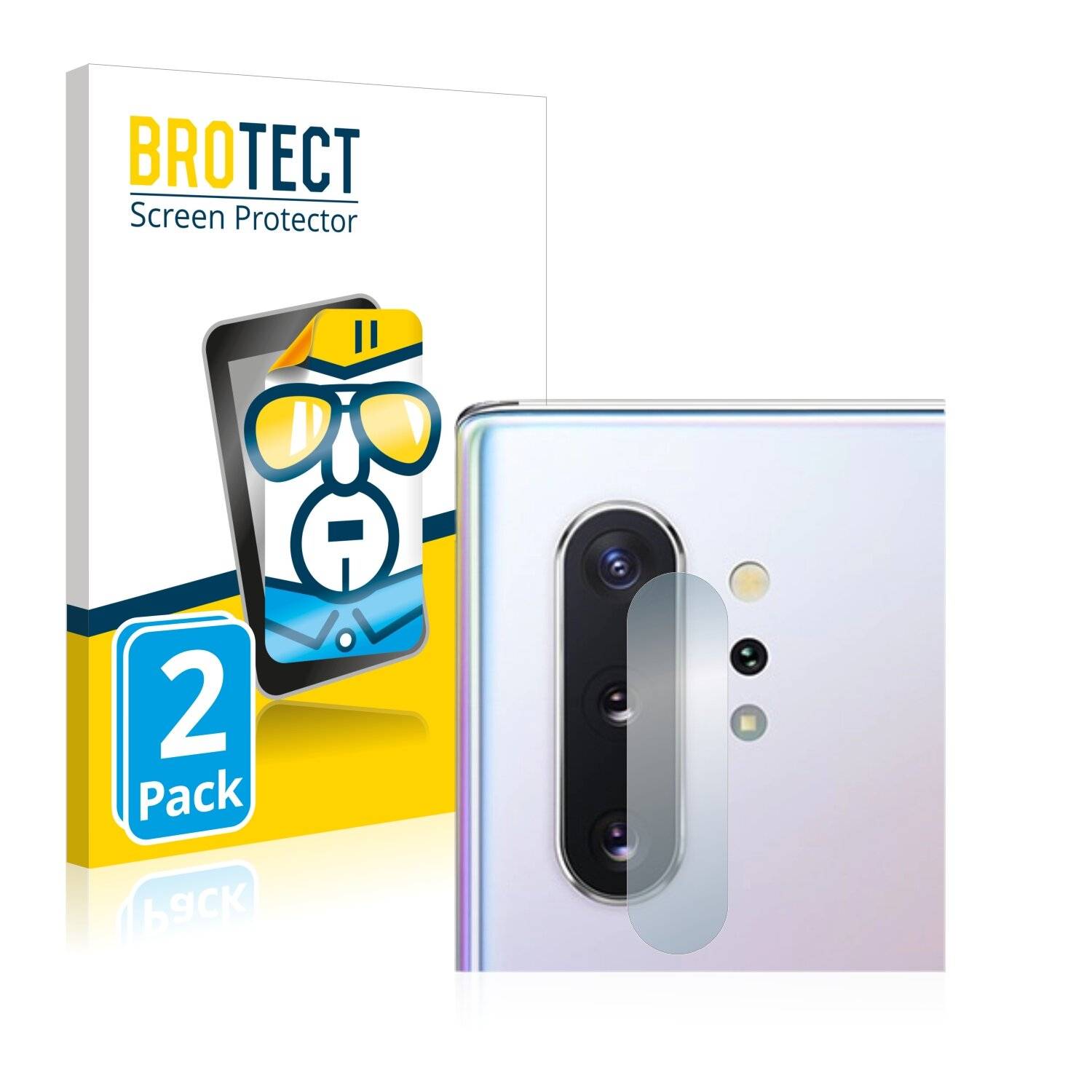 2x BROTECT HD-Clear Displayschutzfolie für Samsung Galaxy Note 10 Plus (NUR