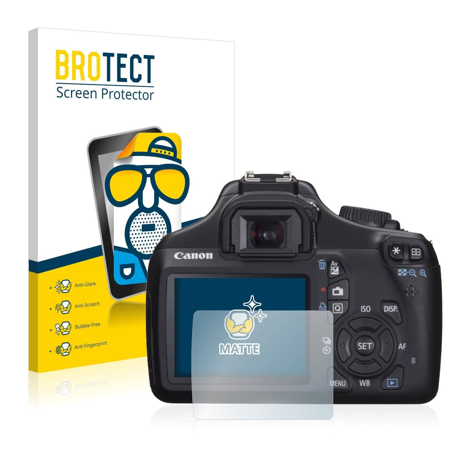 2x BROTECT Matte Displayschutzfolie für Canon EOS 1100D - Entspiegelt,