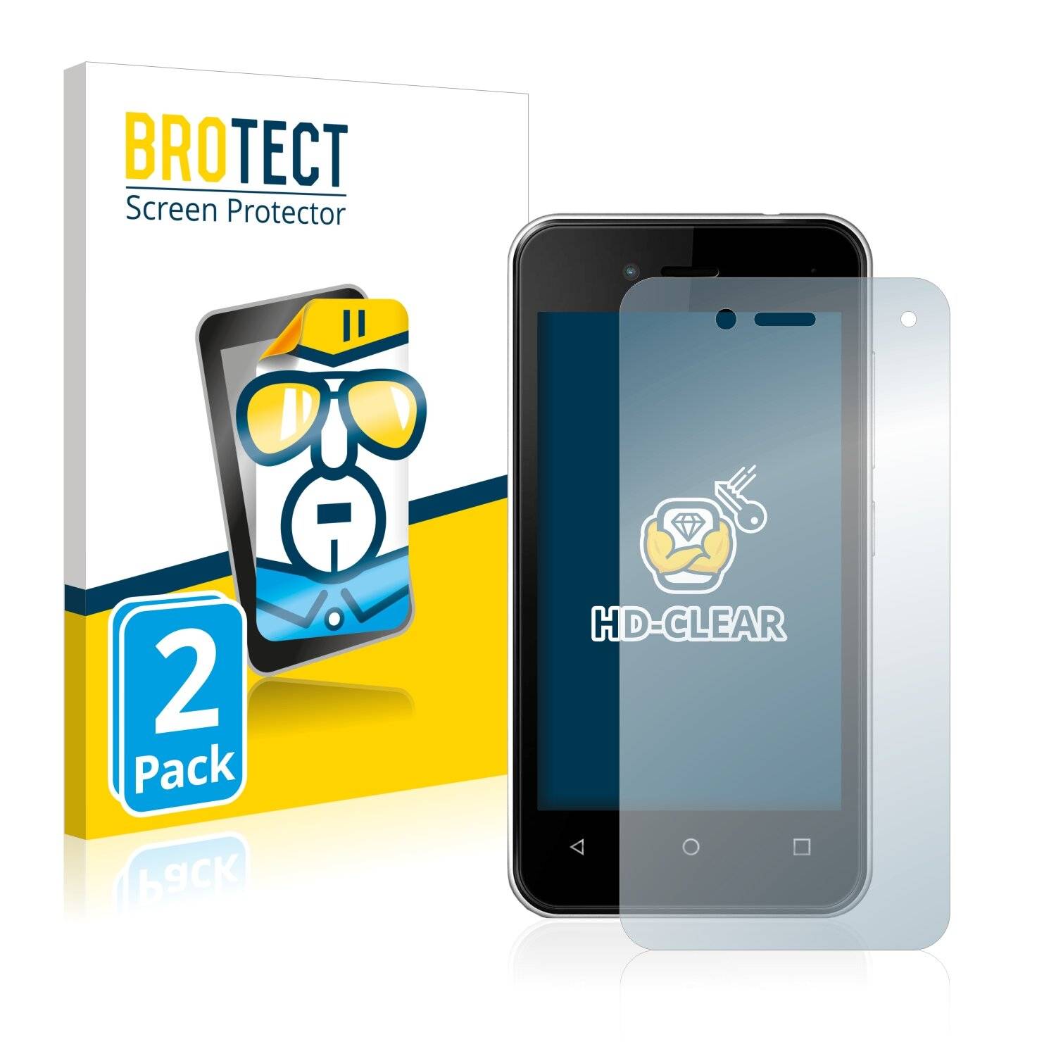 2x BROTECT HD-Clear Displayschutzfolie für Wiko Sunny 3