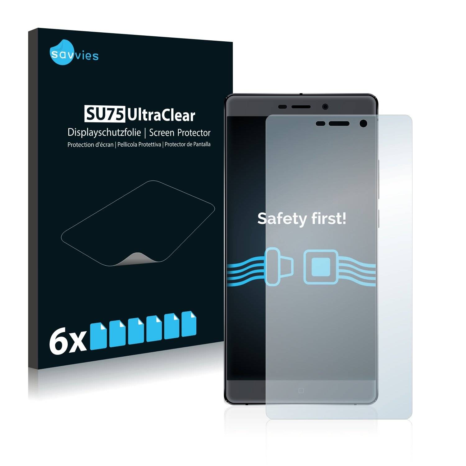 6x Savvies SU75 Displayschutzfolie für Elephone