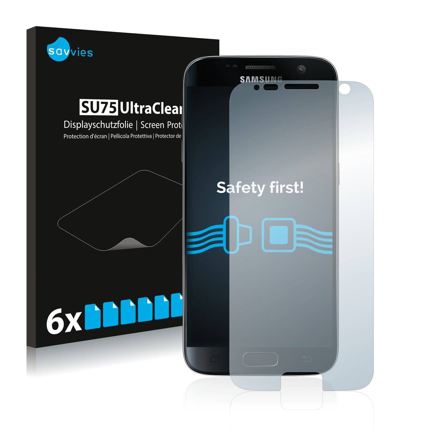 6x Savvies SU75 Displayschutzfolie für Samsung Galaxy