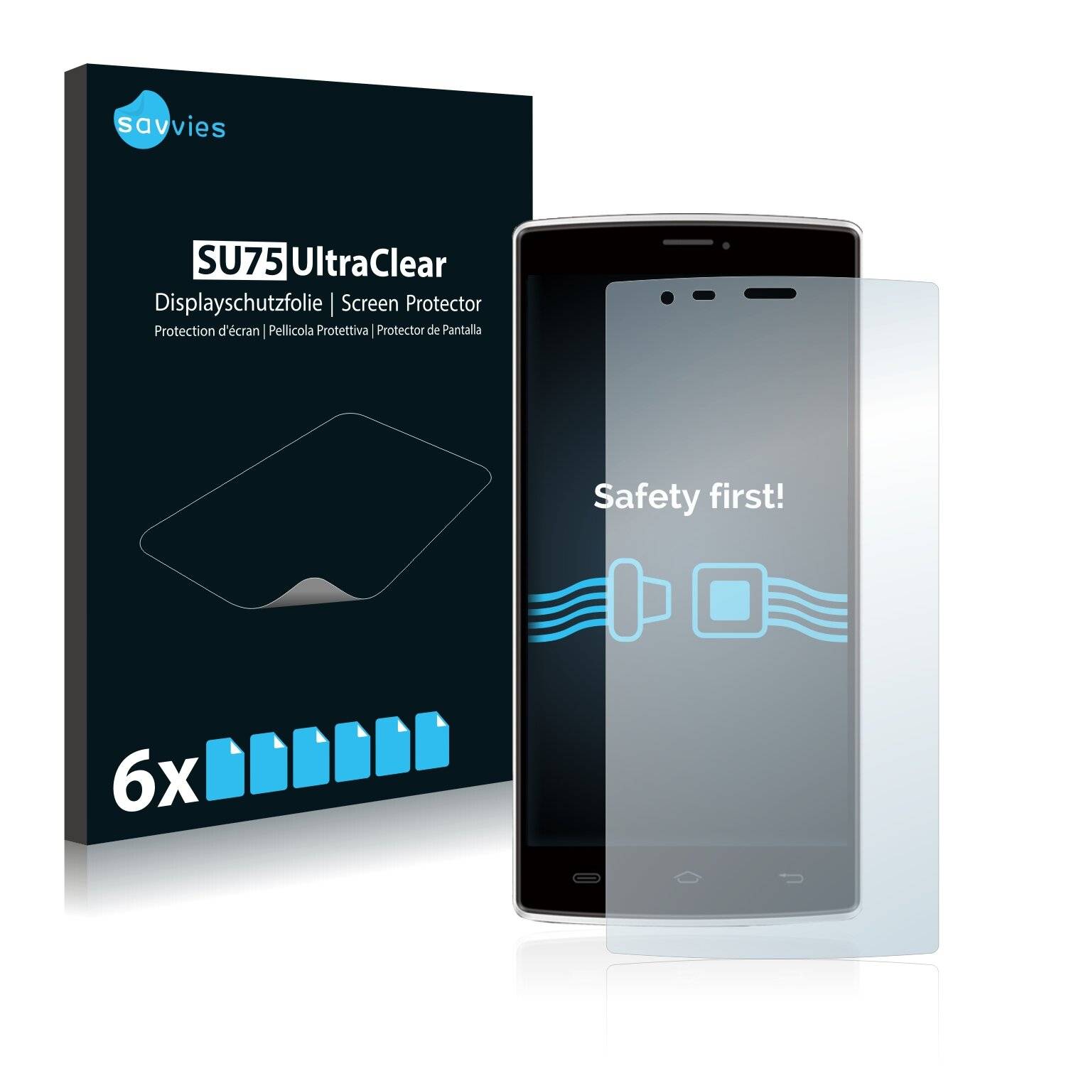 6x Savvies SU75 Displayschutzfolie für Ulefone Be Pro
