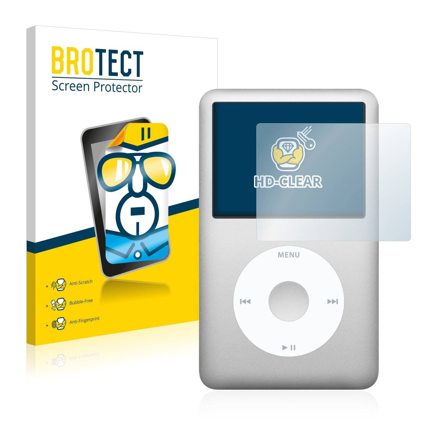 2x BROTECT HD-Clear Displayschutzfolie für Apple iPod classic 120 GB (7.