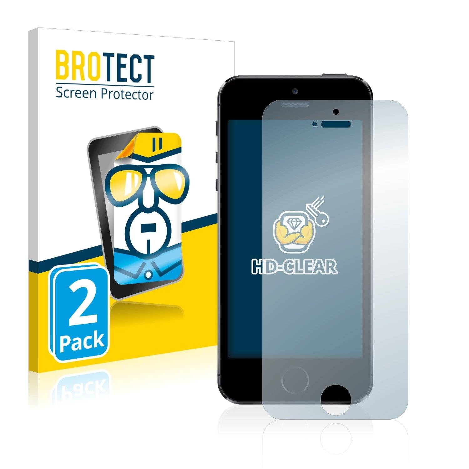 2x BROTECT HD-Clear Displayschutzfolie für Apple iPhone