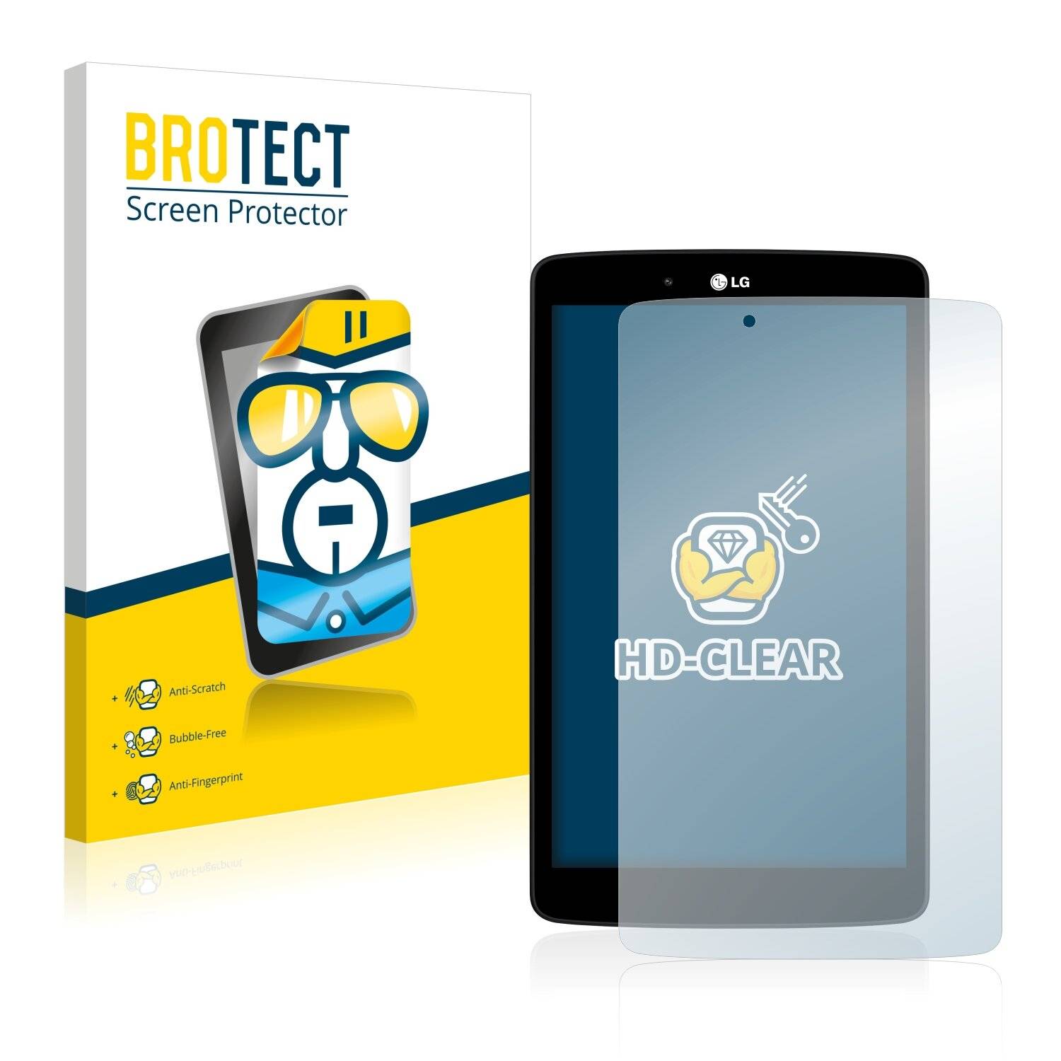 2x BROTECT HD-Clear Displayschutzfolie für LG Electronics G Pad