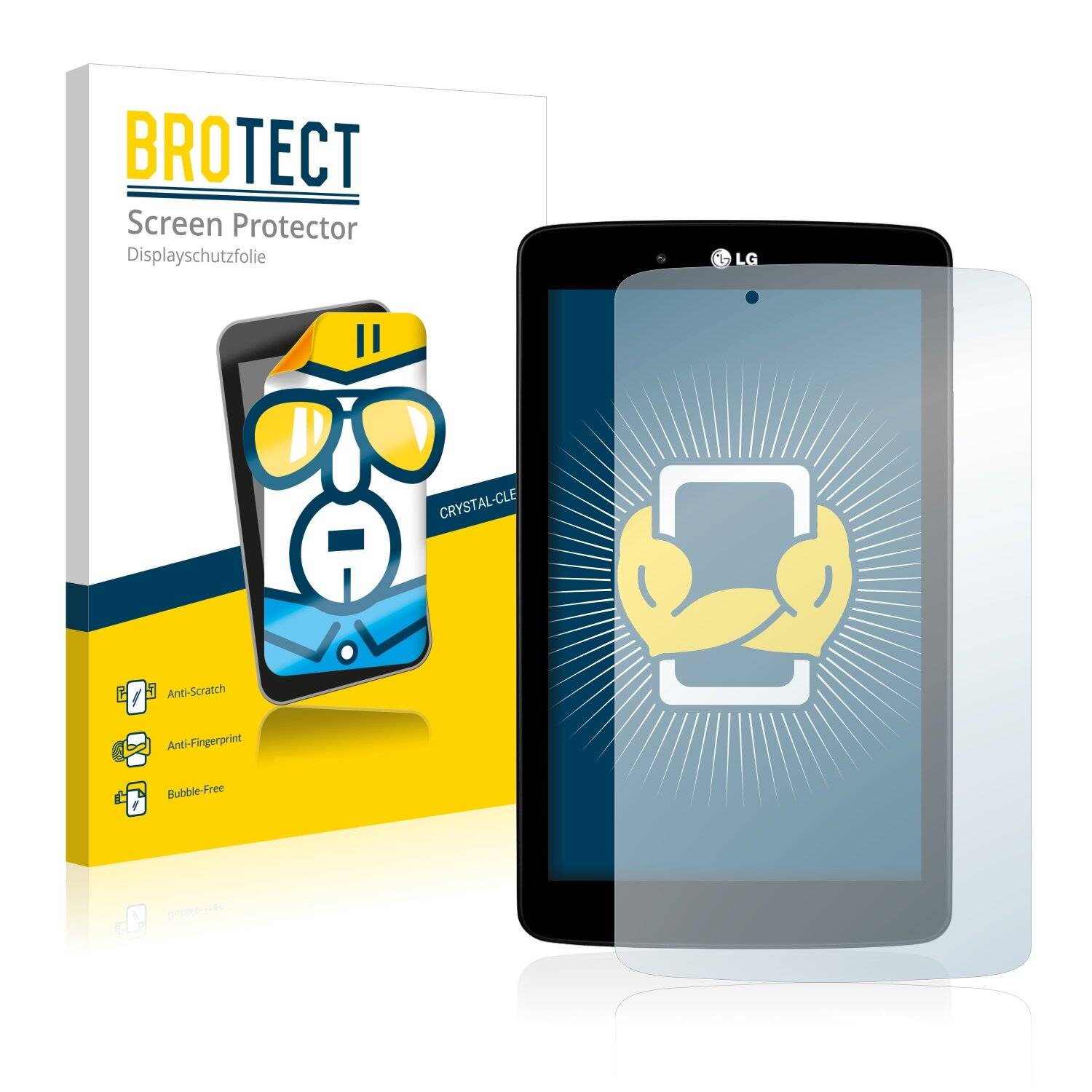 2x BROTECT HD-Clear Displayschutzfolie für LG Electronics G Pad