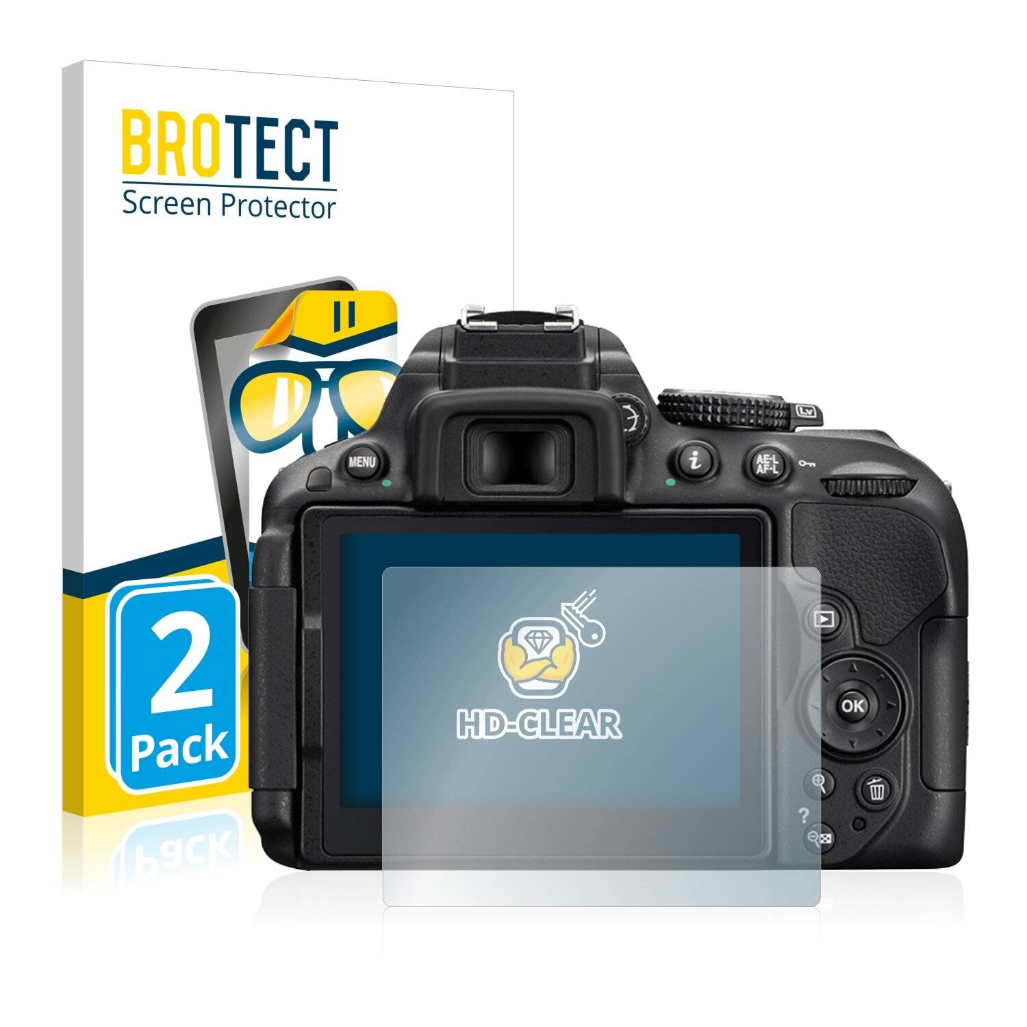 2x BROTECT HD-Clear Displayschutzfolie für Nikon